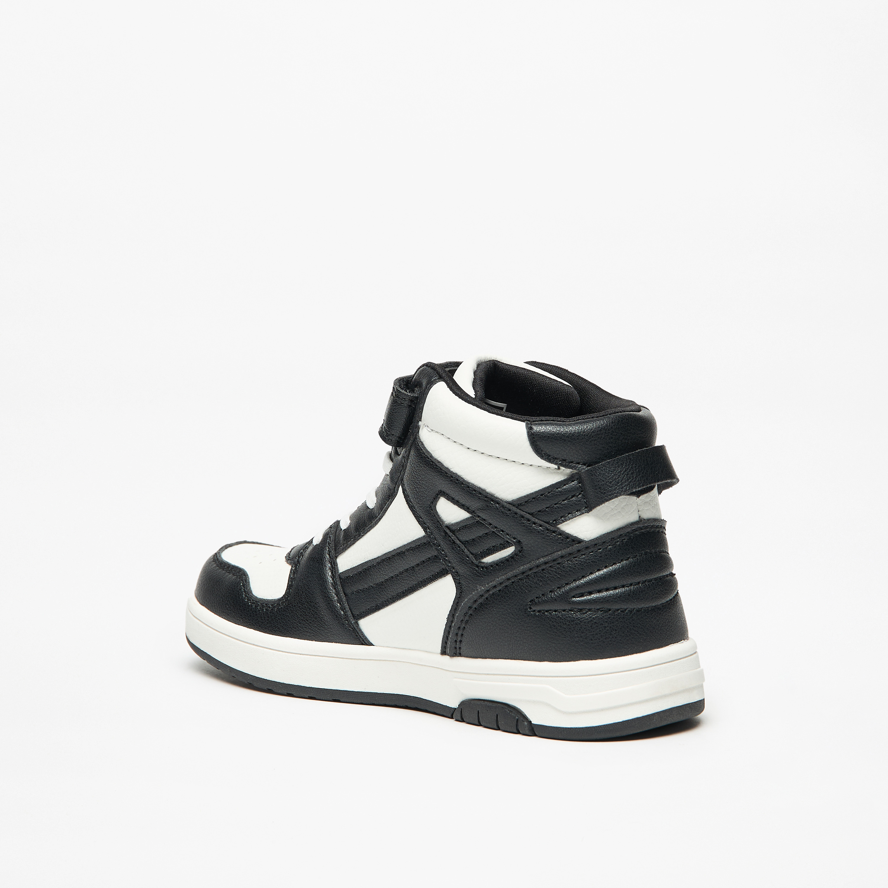 Mister Duchini Kids' Panelled Sneakers with Hook and Loop Closure-boys-shoes-sneakers-image-2