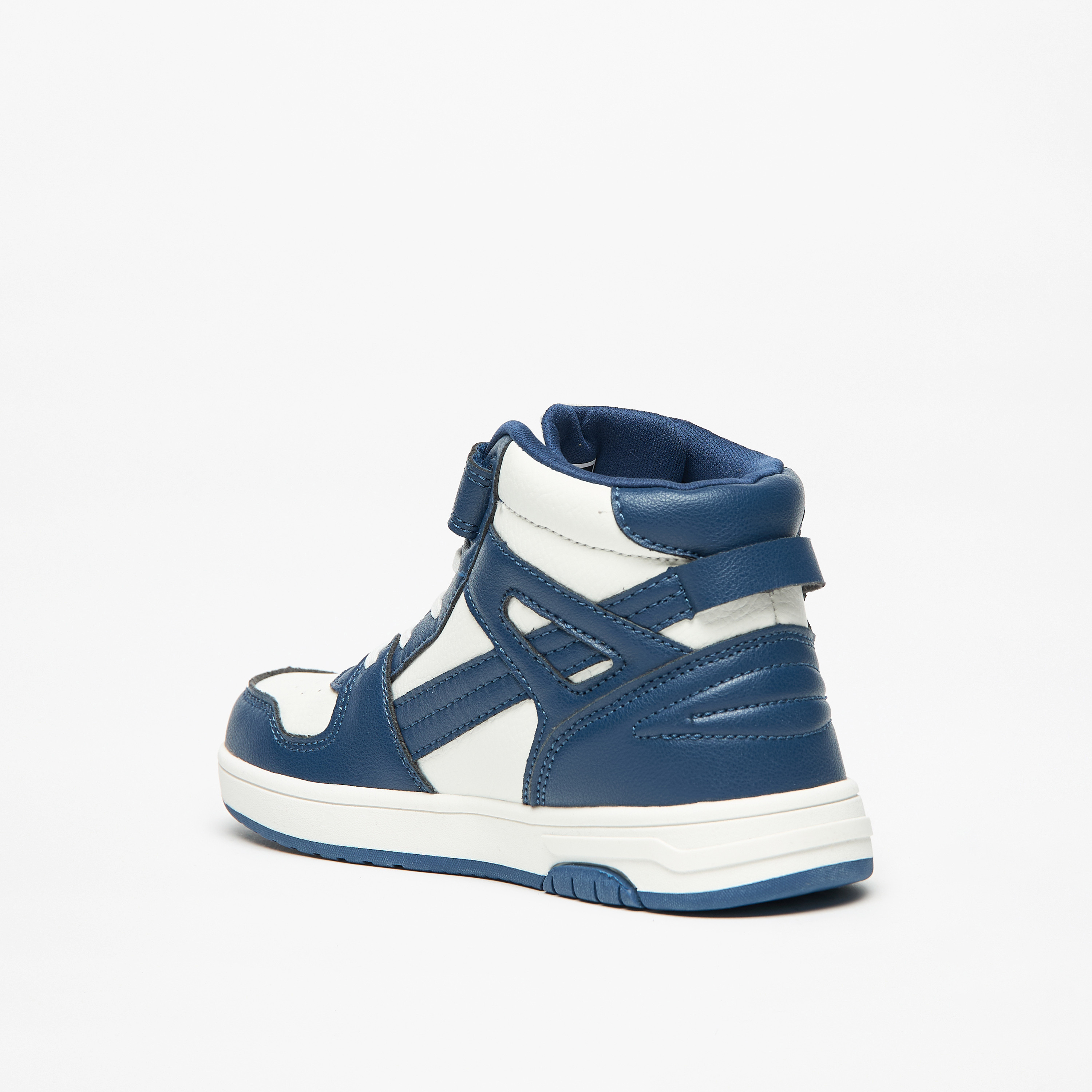Mister Duchini Kids' Panelled Sneakers with Hook and Loop Closure-boys-shoes-sneakers-image-7