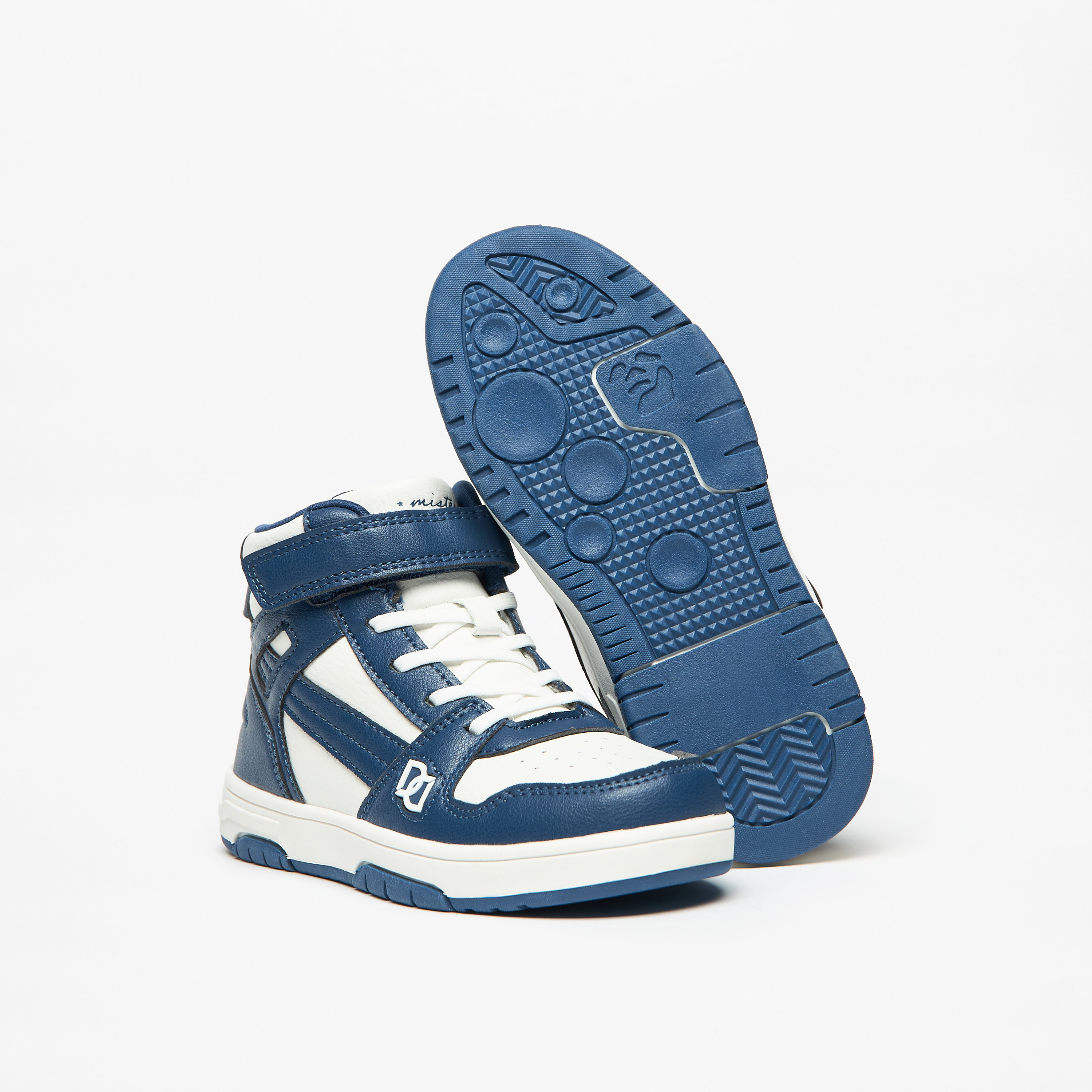 Mister Duchini Kids' Panelled Sneakers with Hook and Loop Closure-boys-shoes-sneakers-image-9