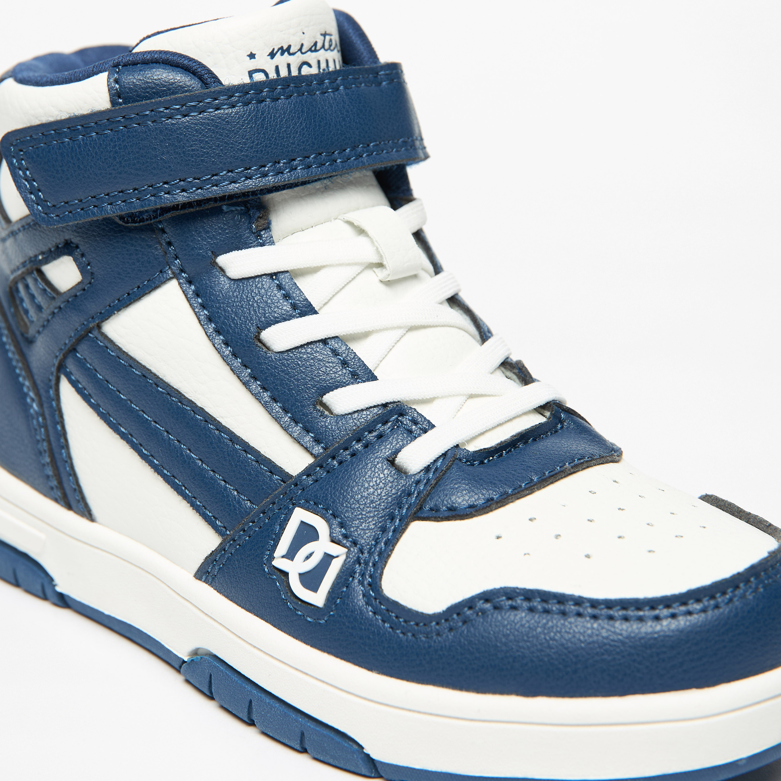Mister Duchini Kids' Panelled Sneakers with Hook and Loop Closure-boys-shoes-sneakers-image-10