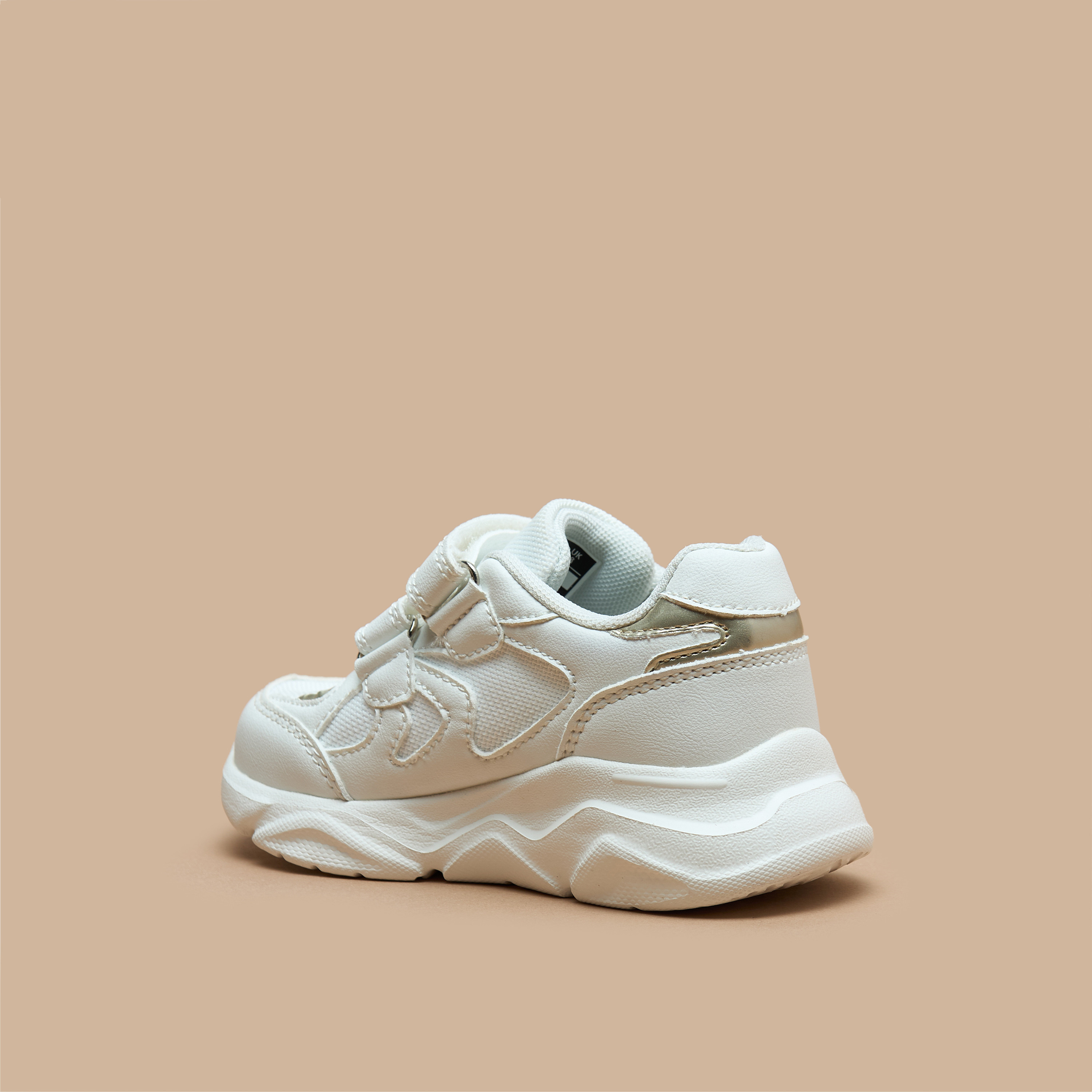 حذاء سنيكرز بألواح ونعل عريض وشريط إغلاق لاصق من جونيورز-girls-shoes-sneakers-image-7