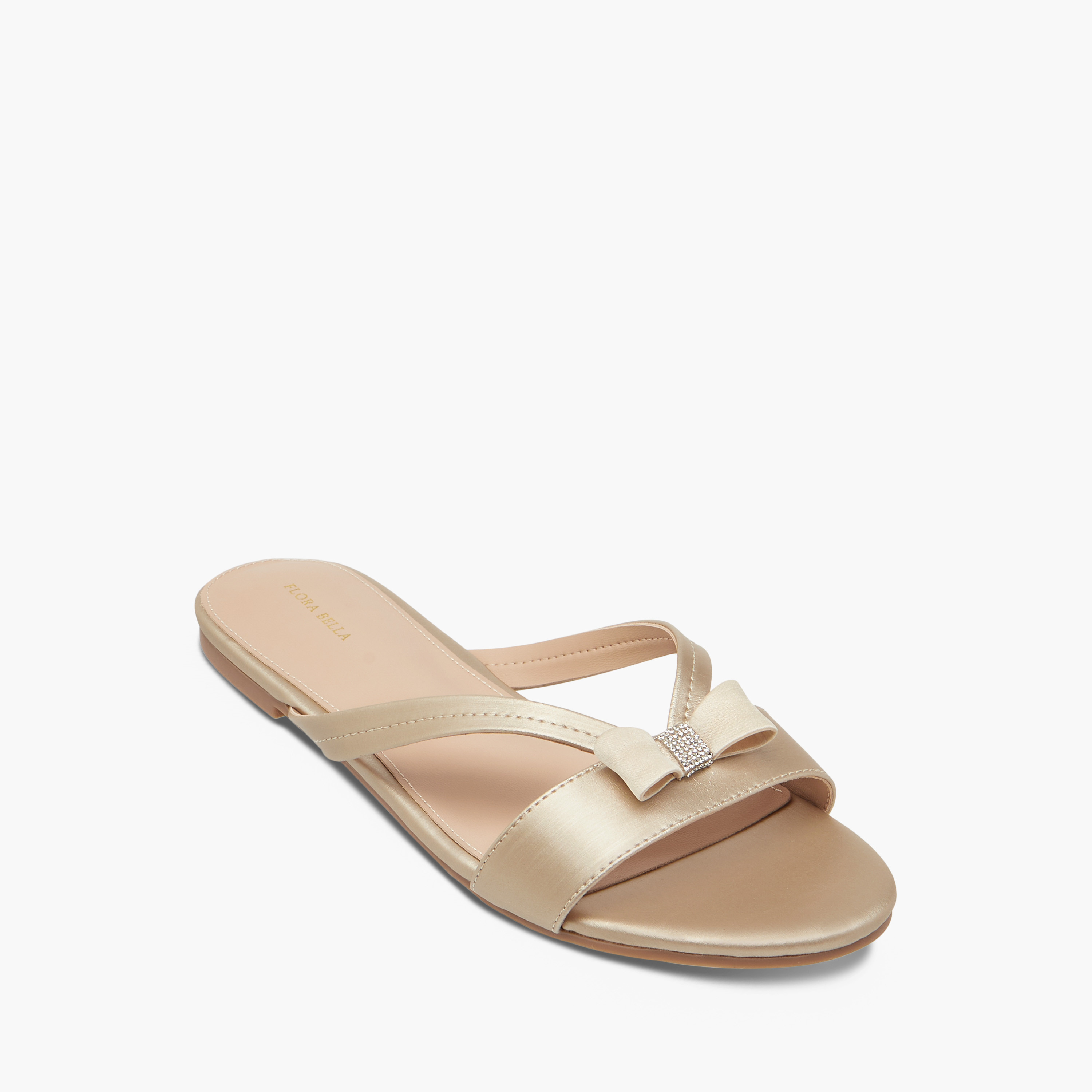 صندل سهل الارتداء بزينة فيونكة من فلورا بيلا-women-shoes-flats-sandals-image-2