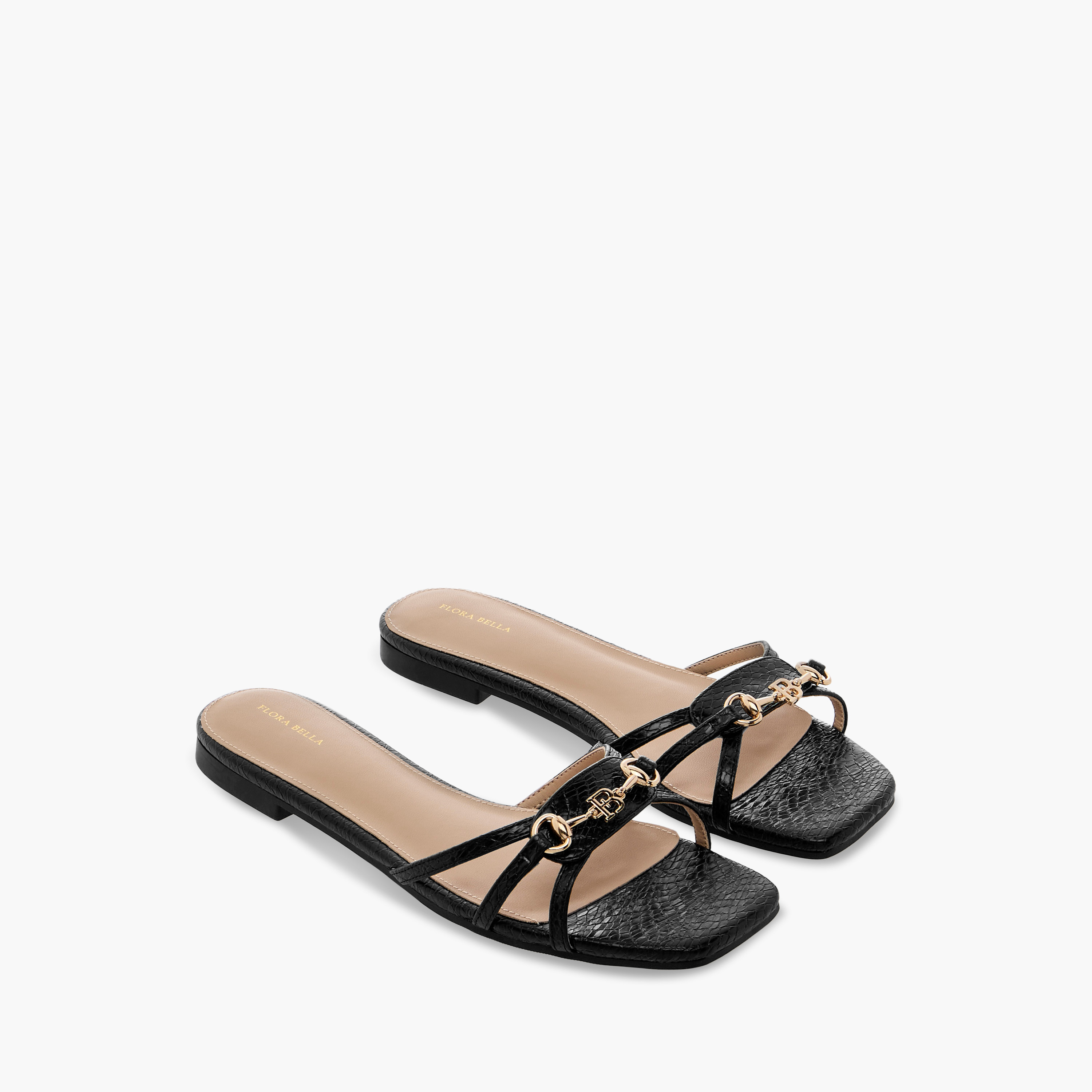 صندل مسطّح سهل الارتداء بزينة معدنية من فلورا بيلا-women-shoes-flats-sandals-image-1