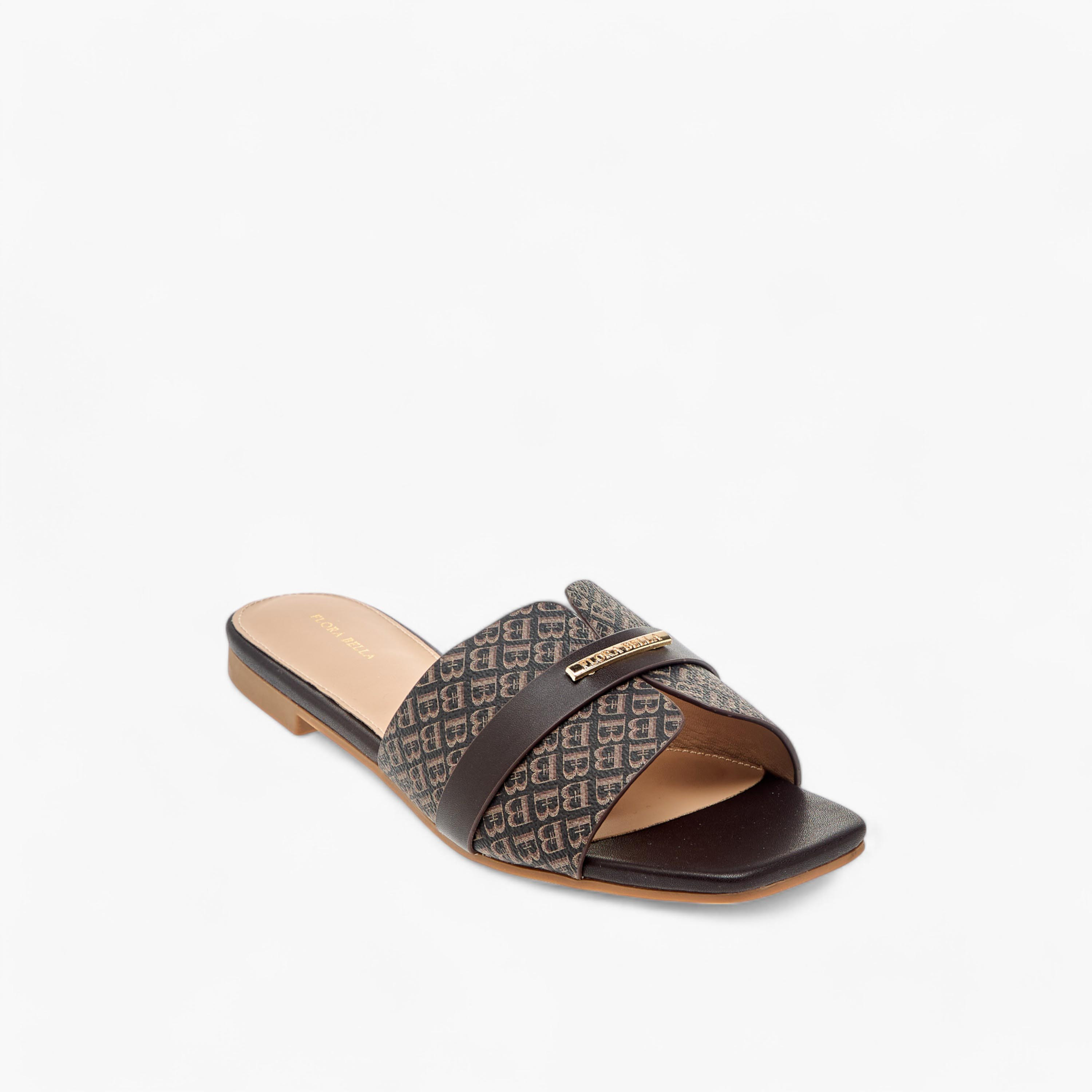 Flora Bella Monogram Print Slip-On Sandals-women-shoes-flats-sandals-image-3