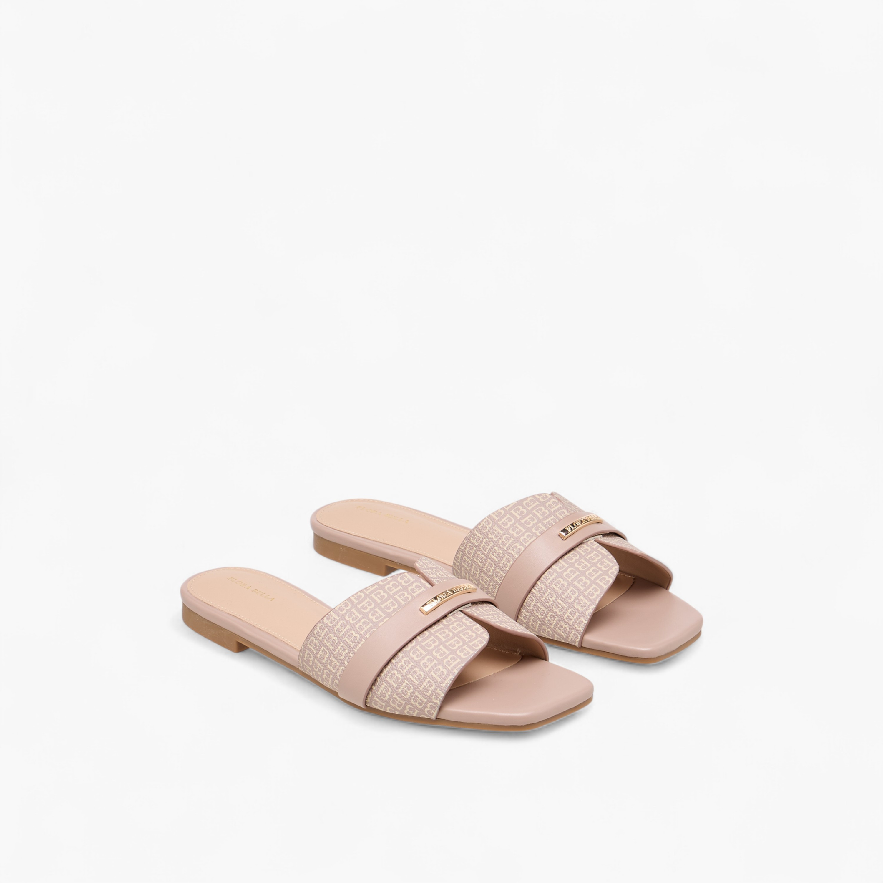 Flora Bella Monogram Print Slip-On Flat Sandals-women-shoes-flats-sandals-image-1