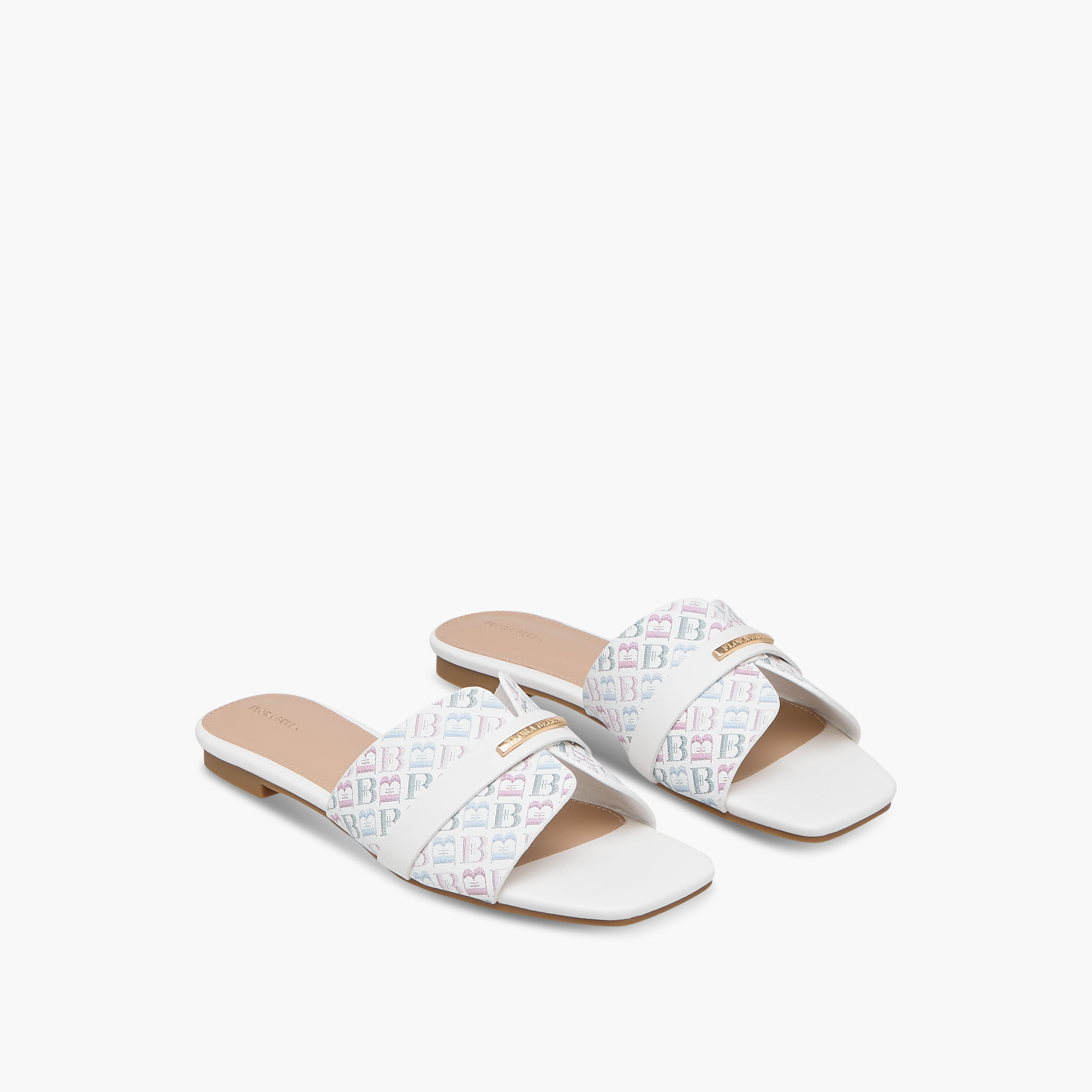 Flora Bella Women Monogram Print Sandals-women-shoes-flats-sandals-image-1