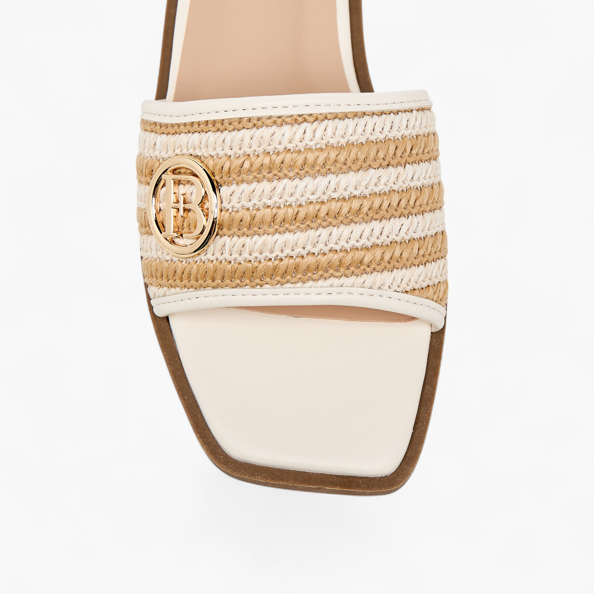 Flora Bella Textured Slip-On Flat Sandals with Metal Accent-women-shoes-flats-sandals-image-4