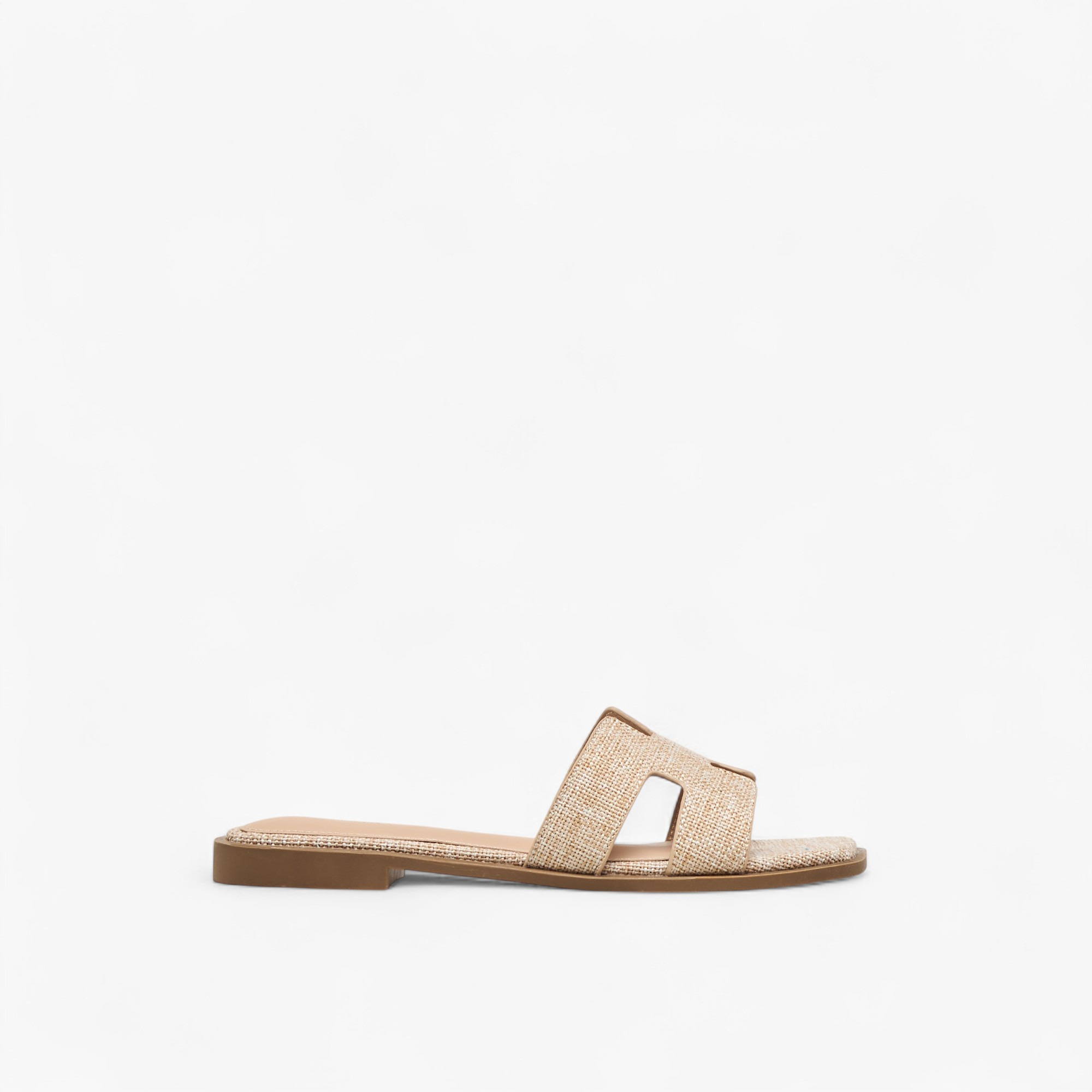 Flora Bella Textured Slip-On Flat Sandals with Cut-Out Deatil-women-shoes-flats-sandals-image-3
