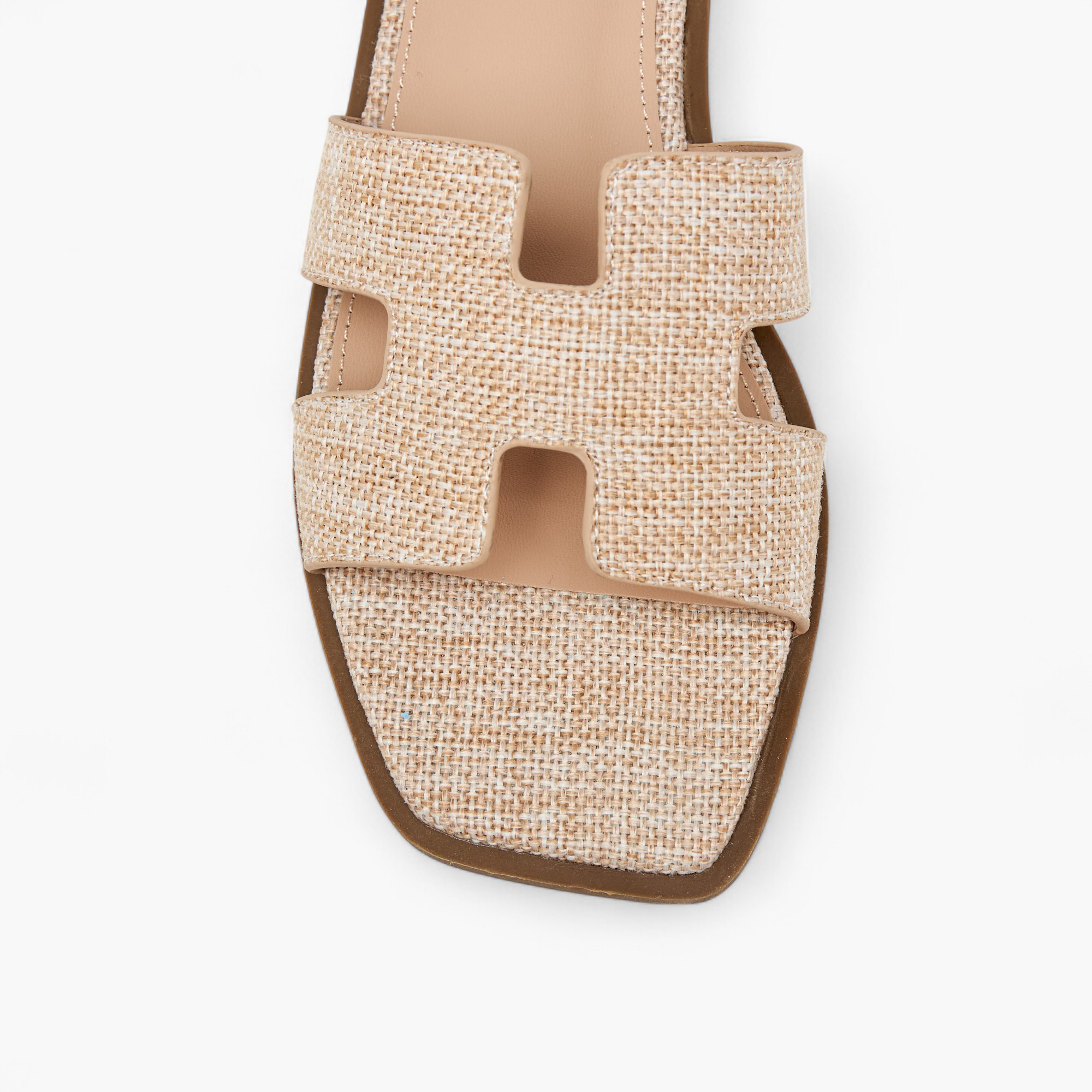 Flora Bella Textured Slip-On Flat Sandals with Cut-Out Deatil-women-shoes-flats-sandals-image-4