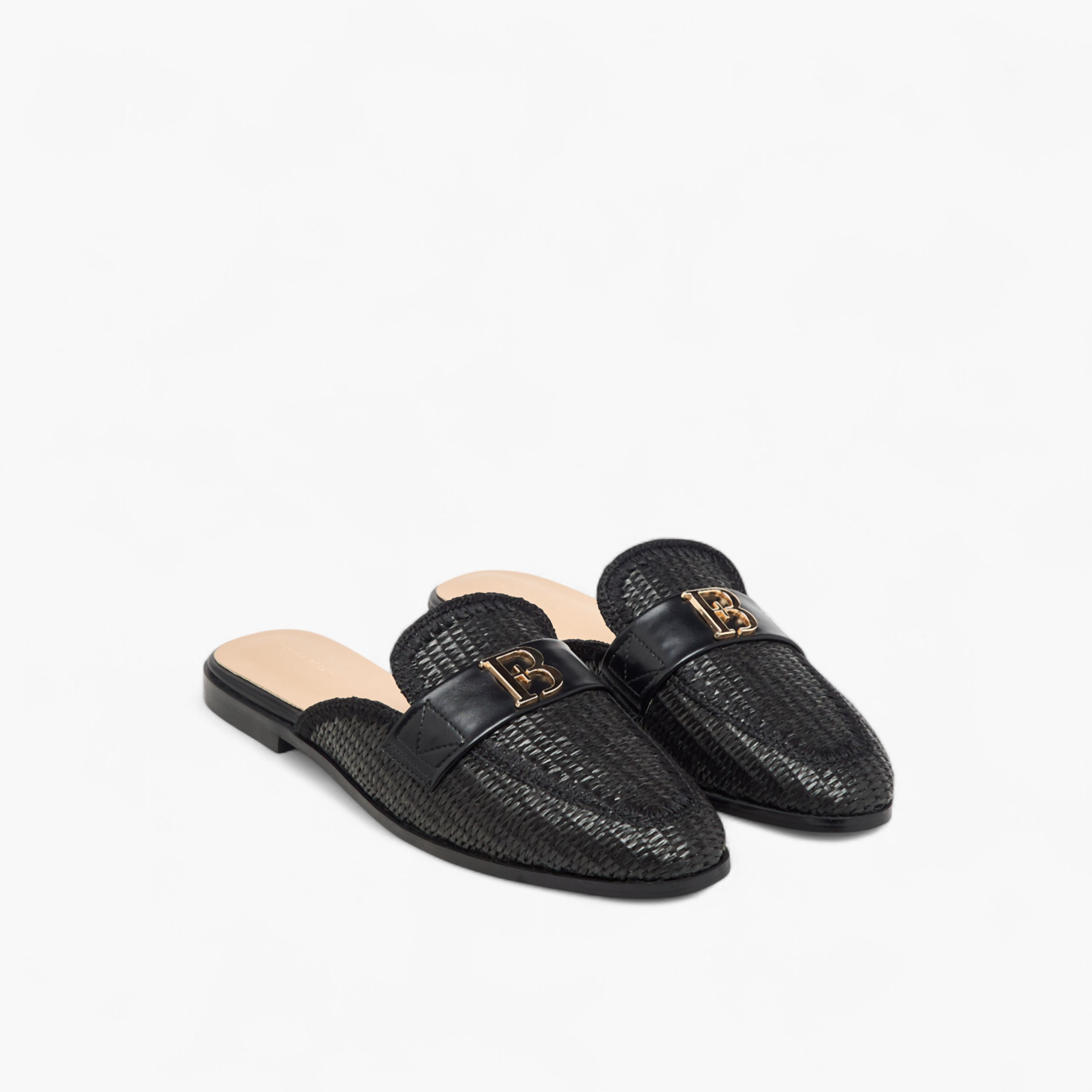 Flora Bella Textured Slip-On Mules with Metal Accent-women-shoes-flats-mules-image-1
