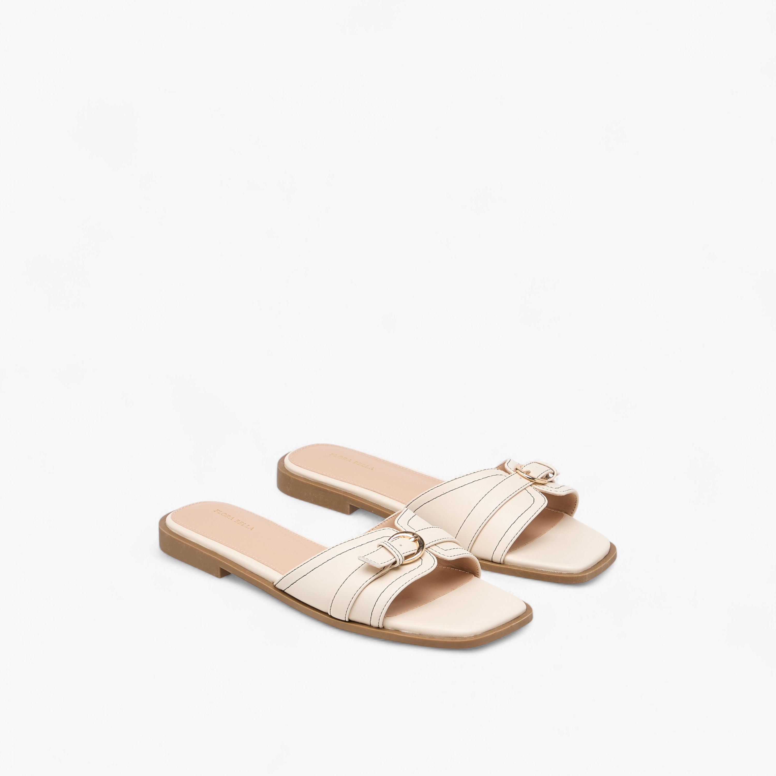 Flora Bella Buckle Accent Slip-On Flat Sandals-women-shoes-flats-sandals-image-1