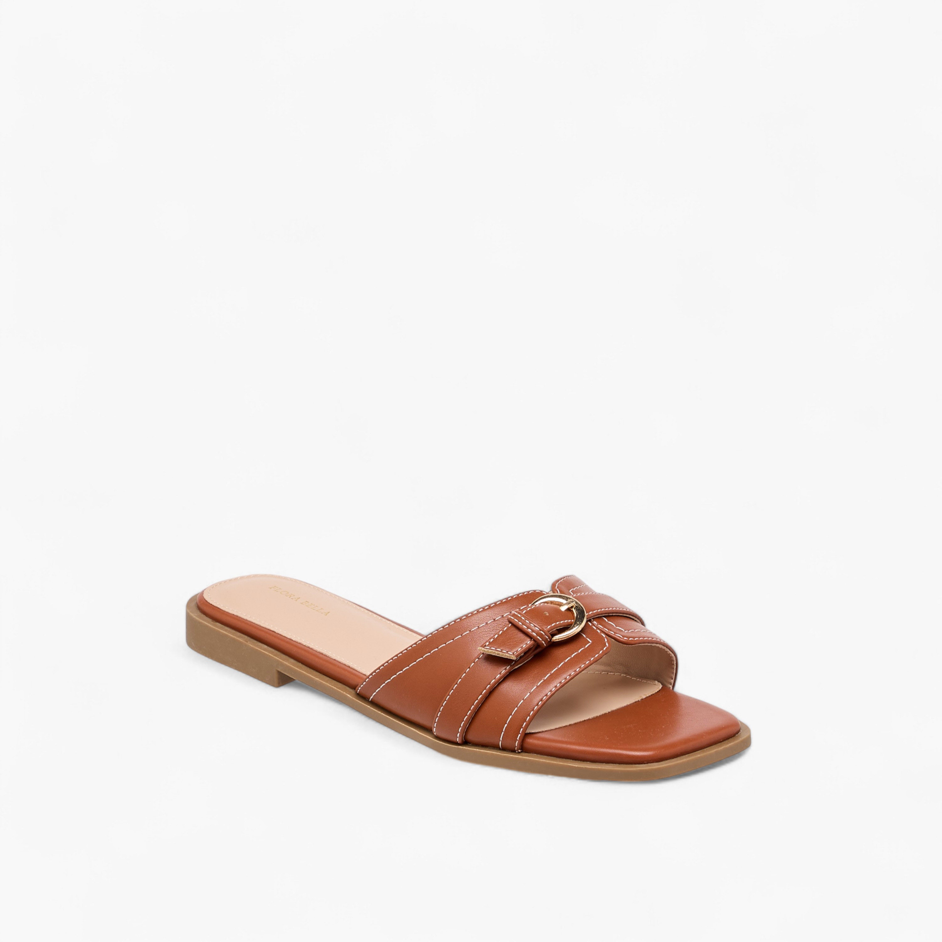 Flora Bella Buckle Accent Slip-On Flat Sandals-women-shoes-flats-sandals-image-2