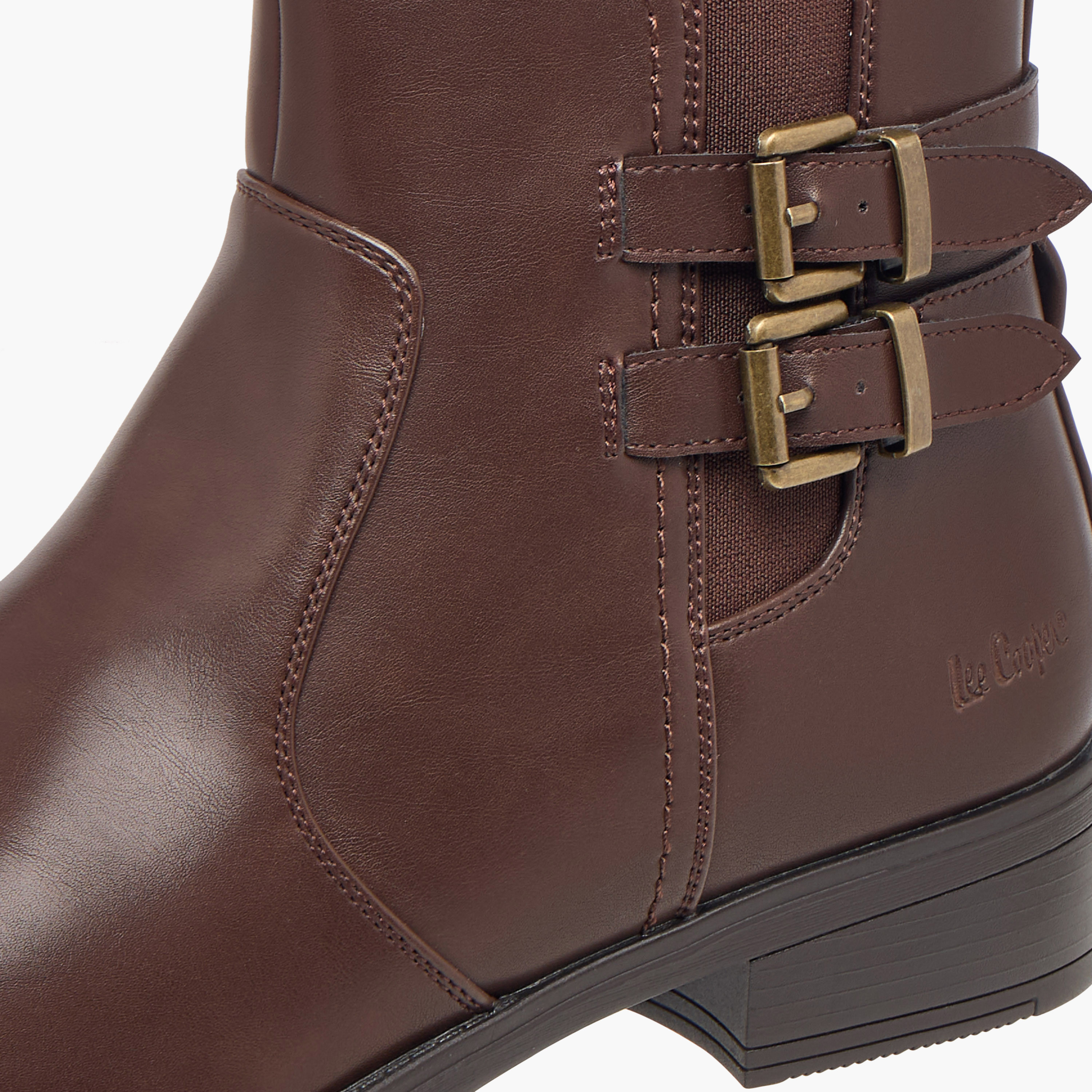 Lee Cooper Women's Solid Ankle Boots with Zip Closure-women-shoes-boots-image-4