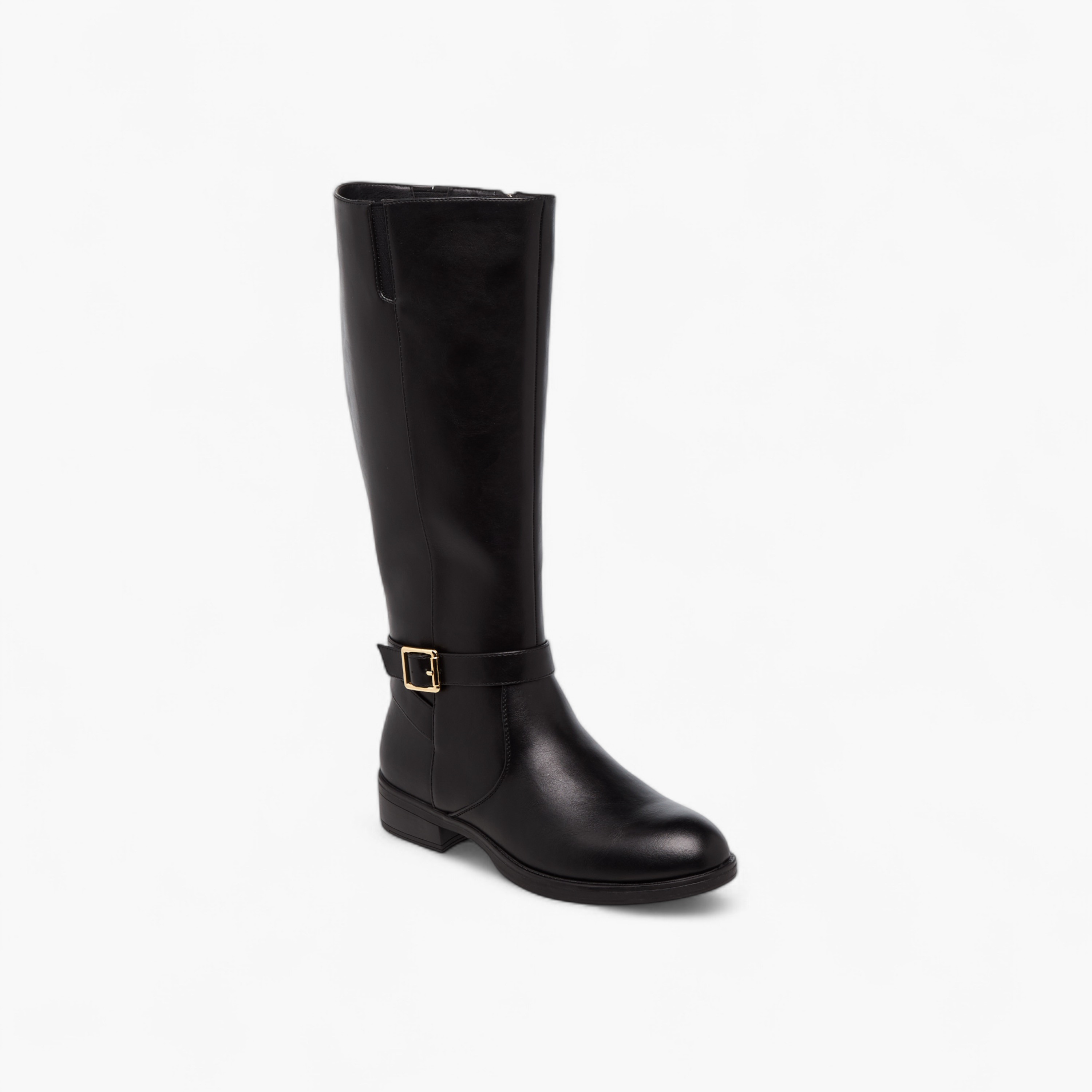 Celeste Women's Panelled High Shaft Boots with Zip Closure-women-shoes-boots-image-2