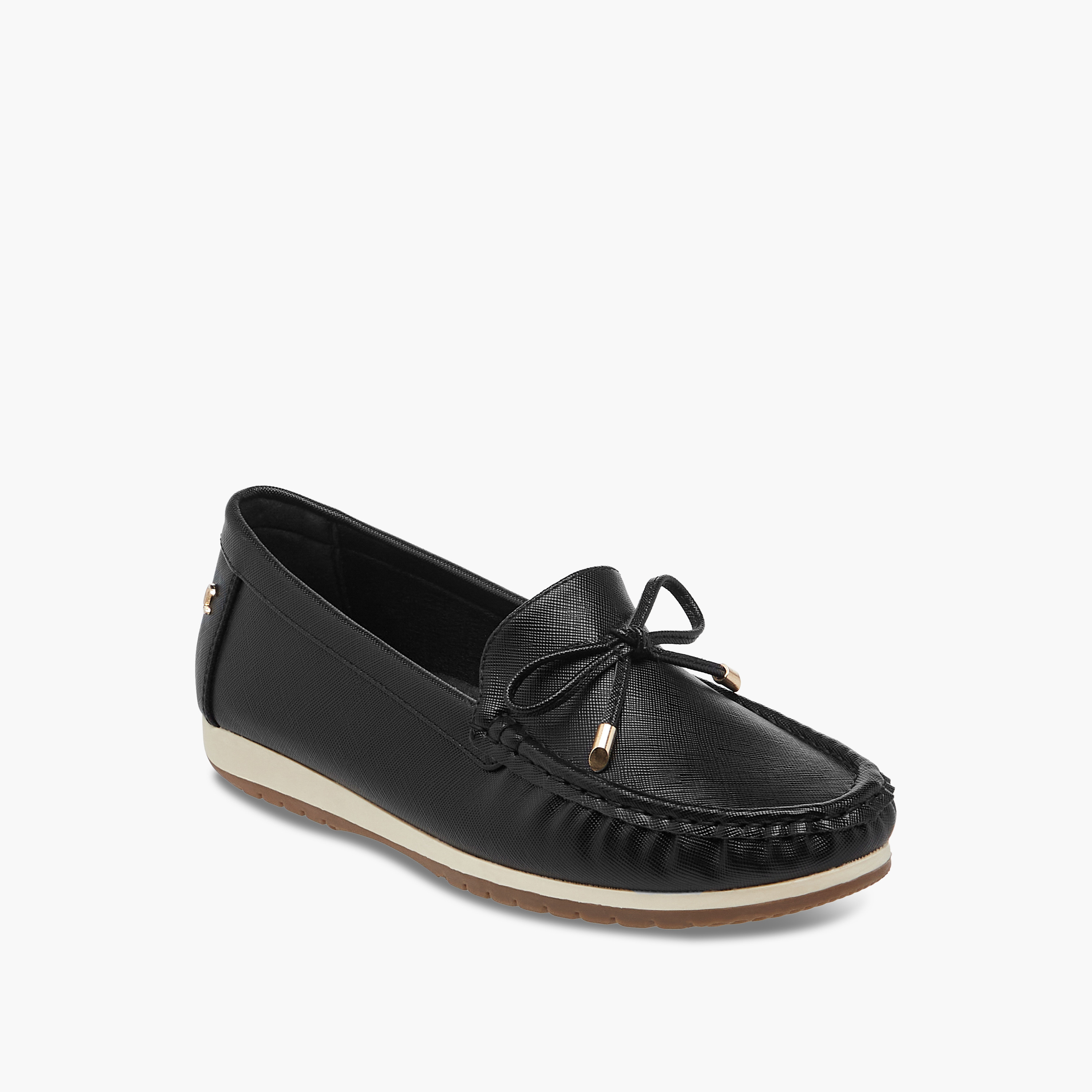 حذاء موكاسين مريح سهل الارتداء بتفاصيل فيونكة من لو كونفورت-women-shoes-flats-moccasins-image-2