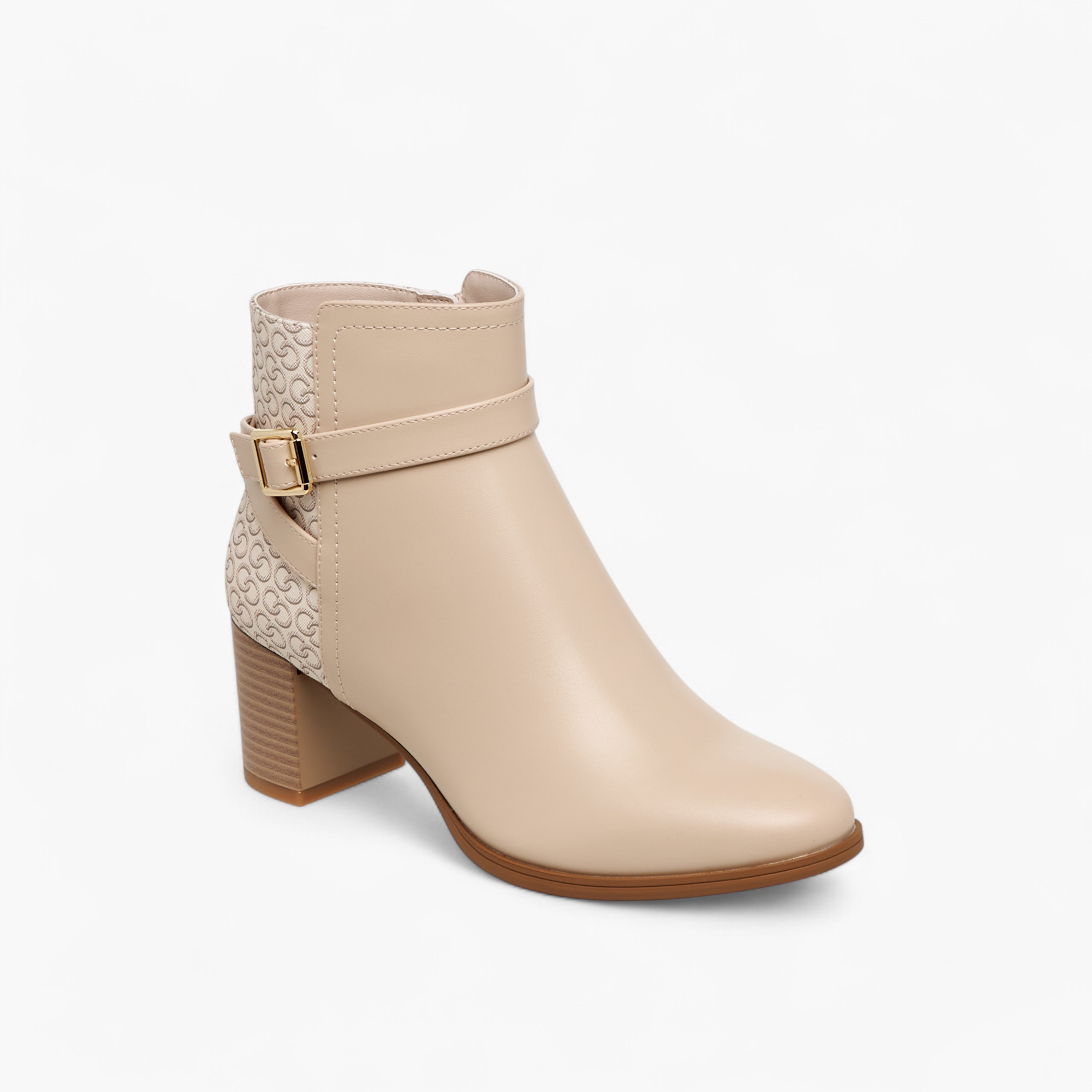 Celeste Women's Monogram Print Ankle Boots with Block Heel-women-shoes-boots-image-2