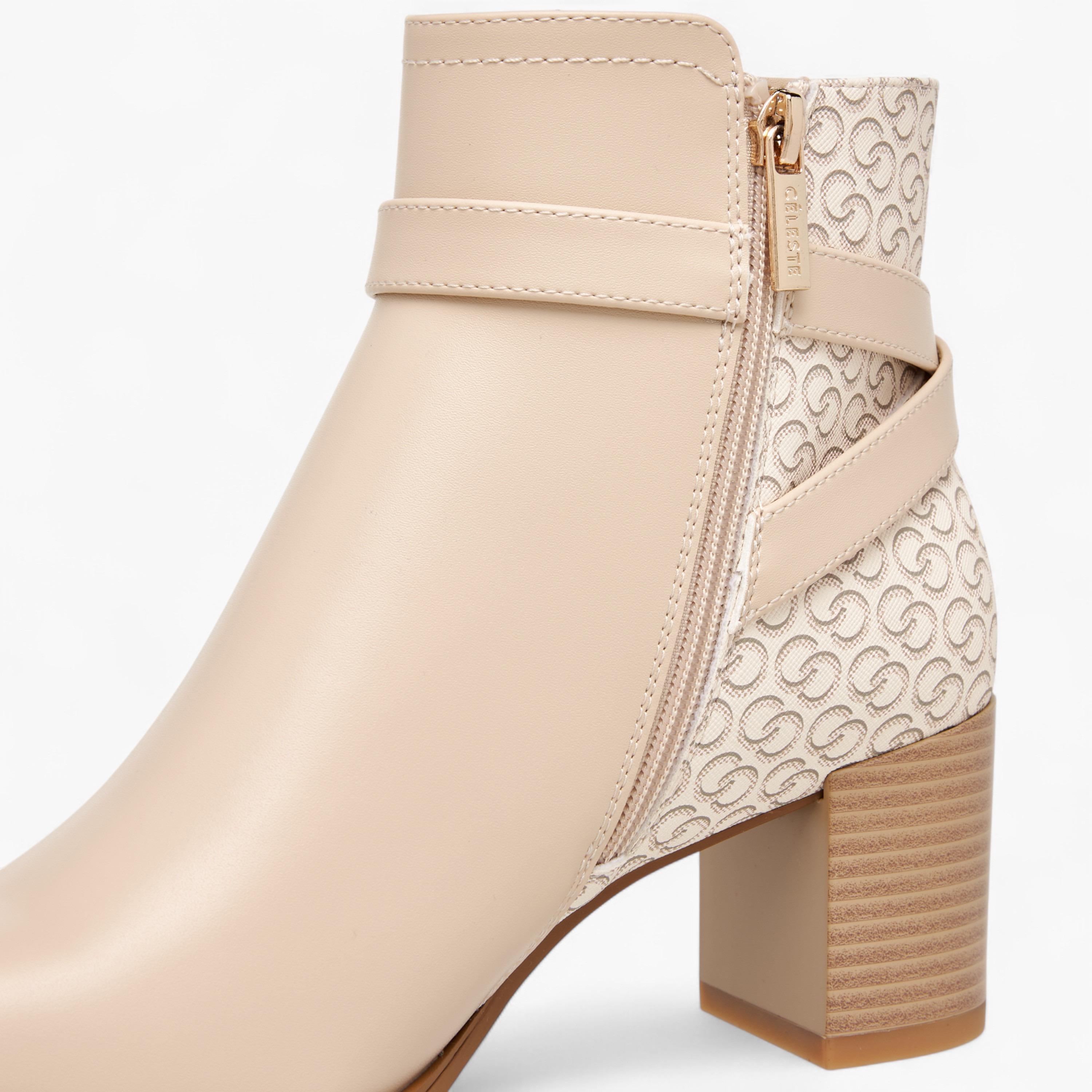 Celeste Women's Monogram Print Ankle Boots with Block Heel-women-shoes-boots-image-5