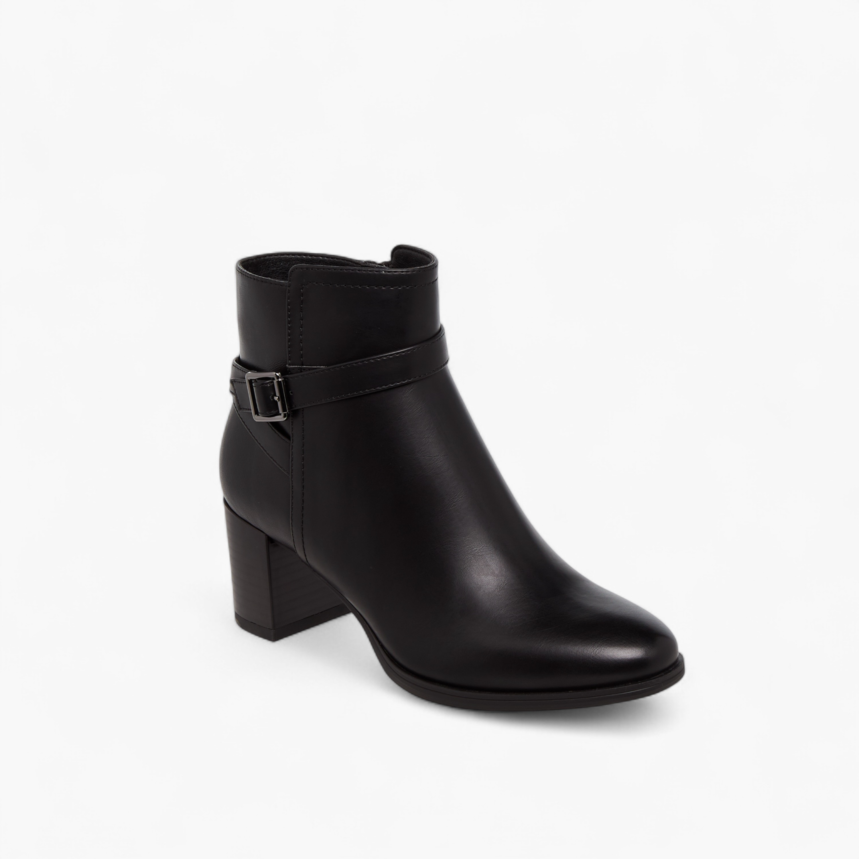 Celeste Women's Solid Ankle Boots with Block Heel-women-shoes-boots-image-2