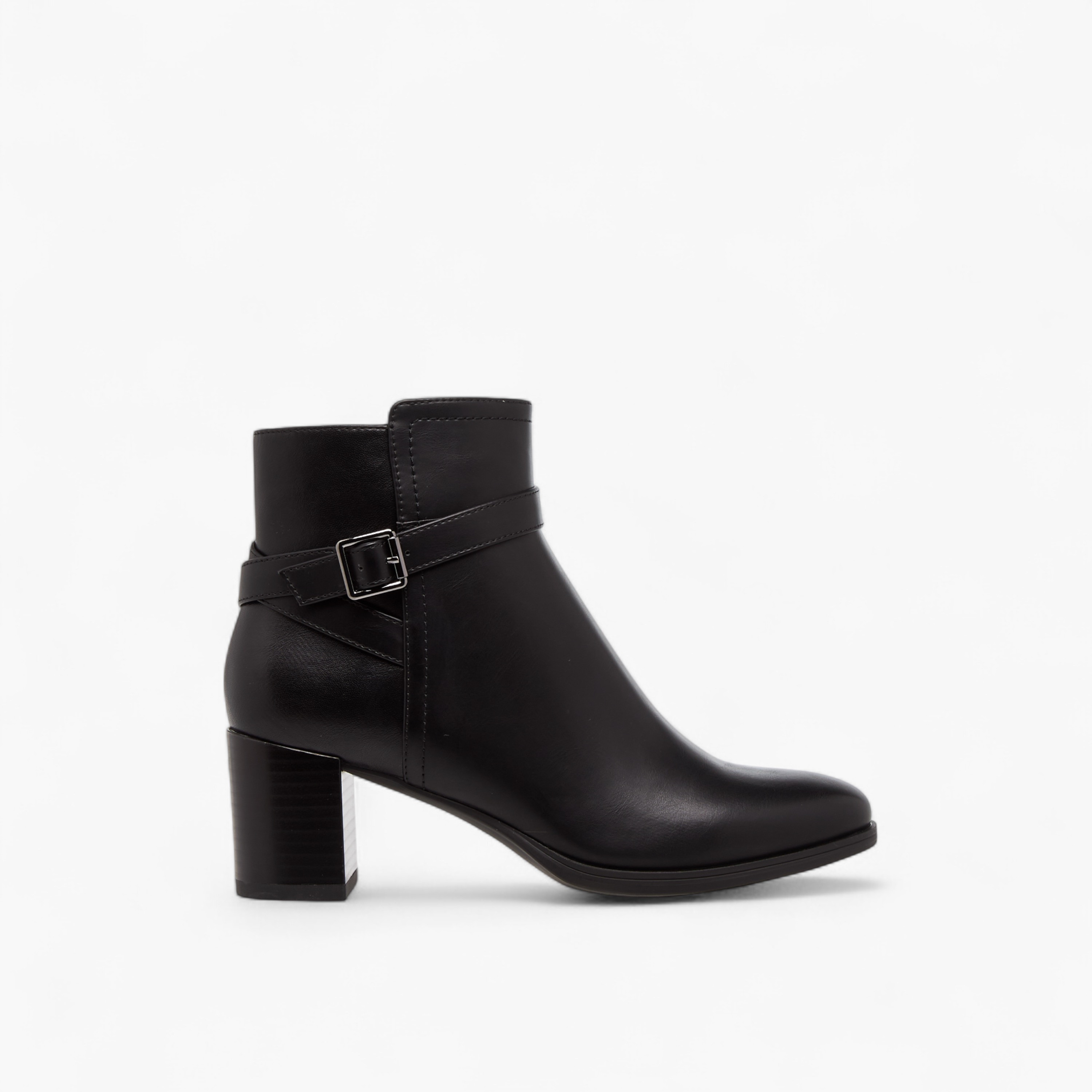 Celeste Women's Solid Ankle Boots with Block Heel-women-shoes-boots-image-3