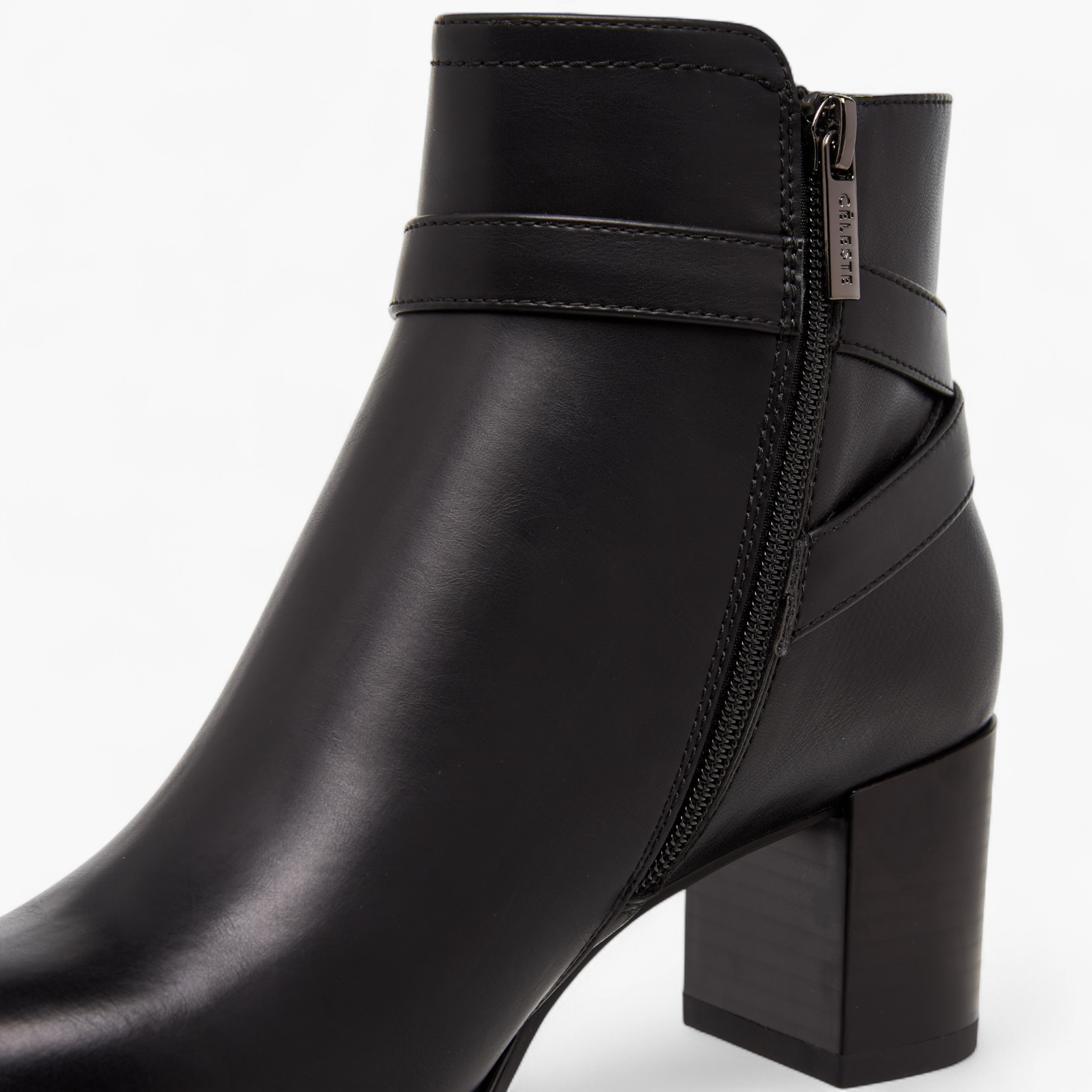 Celeste Women's Solid Ankle Boots with Block Heel-women-shoes-boots-image-4