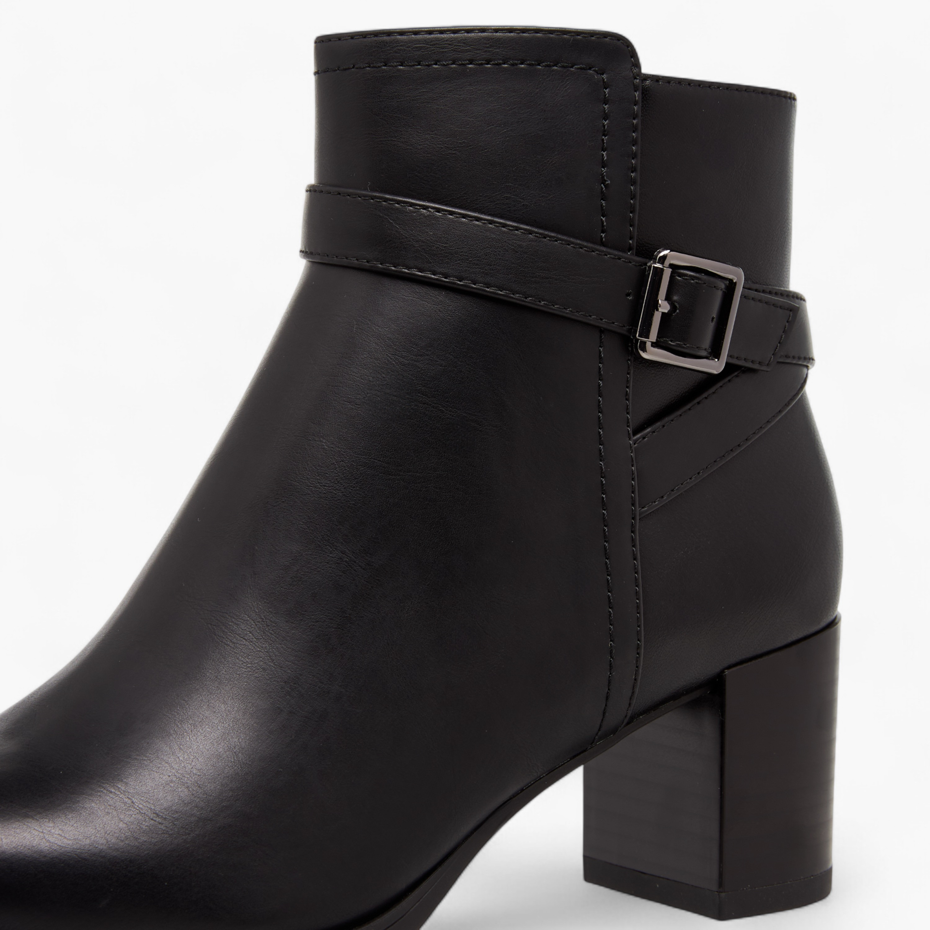Celeste Women's Solid Ankle Boots with Block Heel-women-shoes-boots-image-5