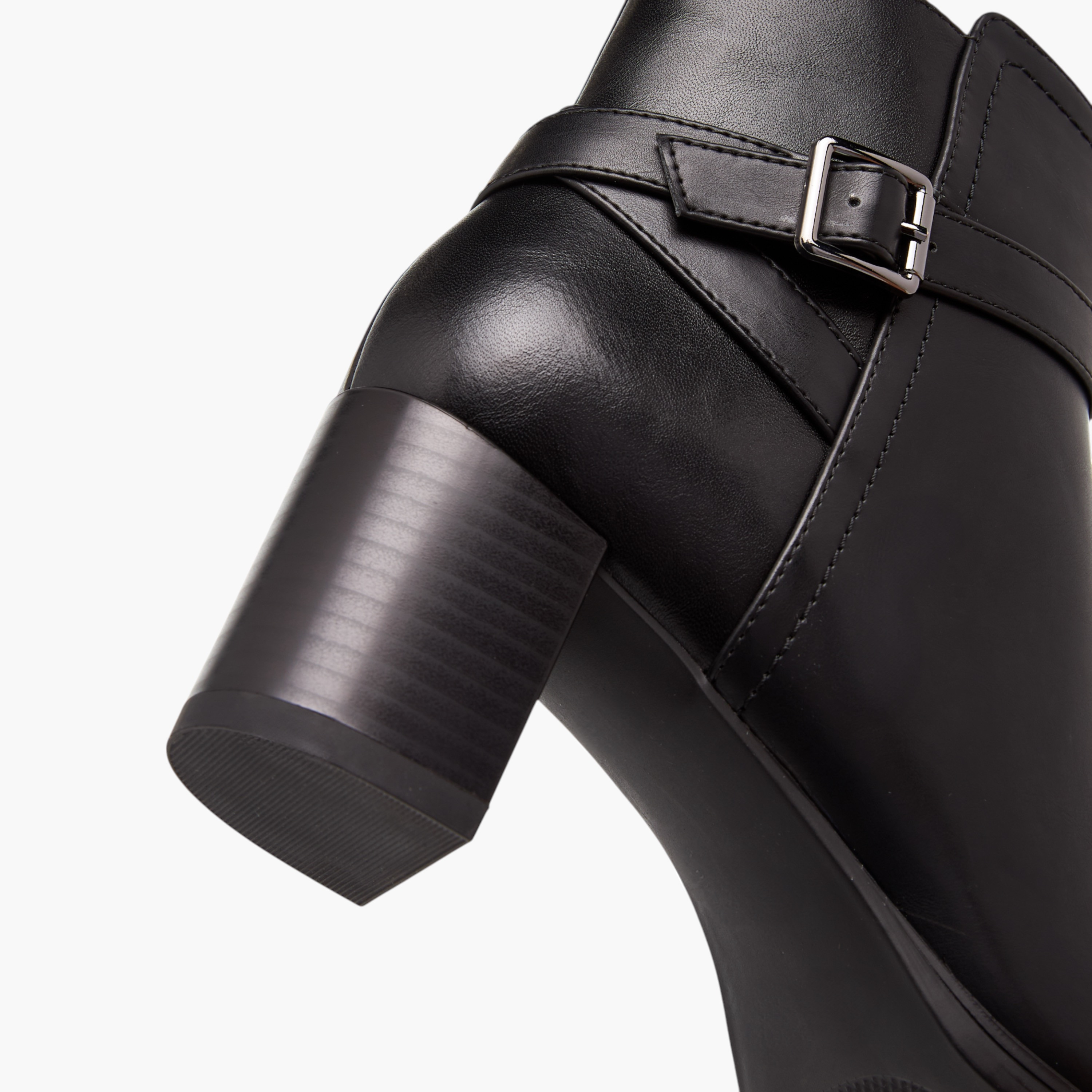 Celeste Women's Solid Ankle Boots with Block Heel-women-shoes-boots-image-6