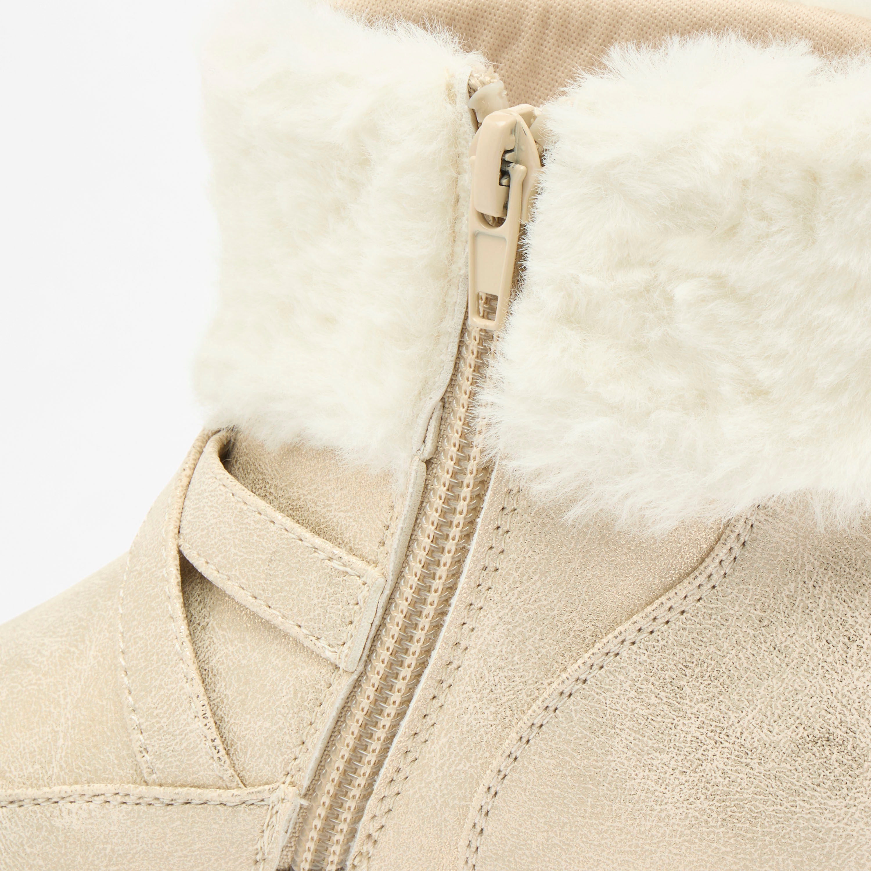 Flora Bella Plush Detail High Cut Boots with Zip Closure-girls-shoes-boots-image-6