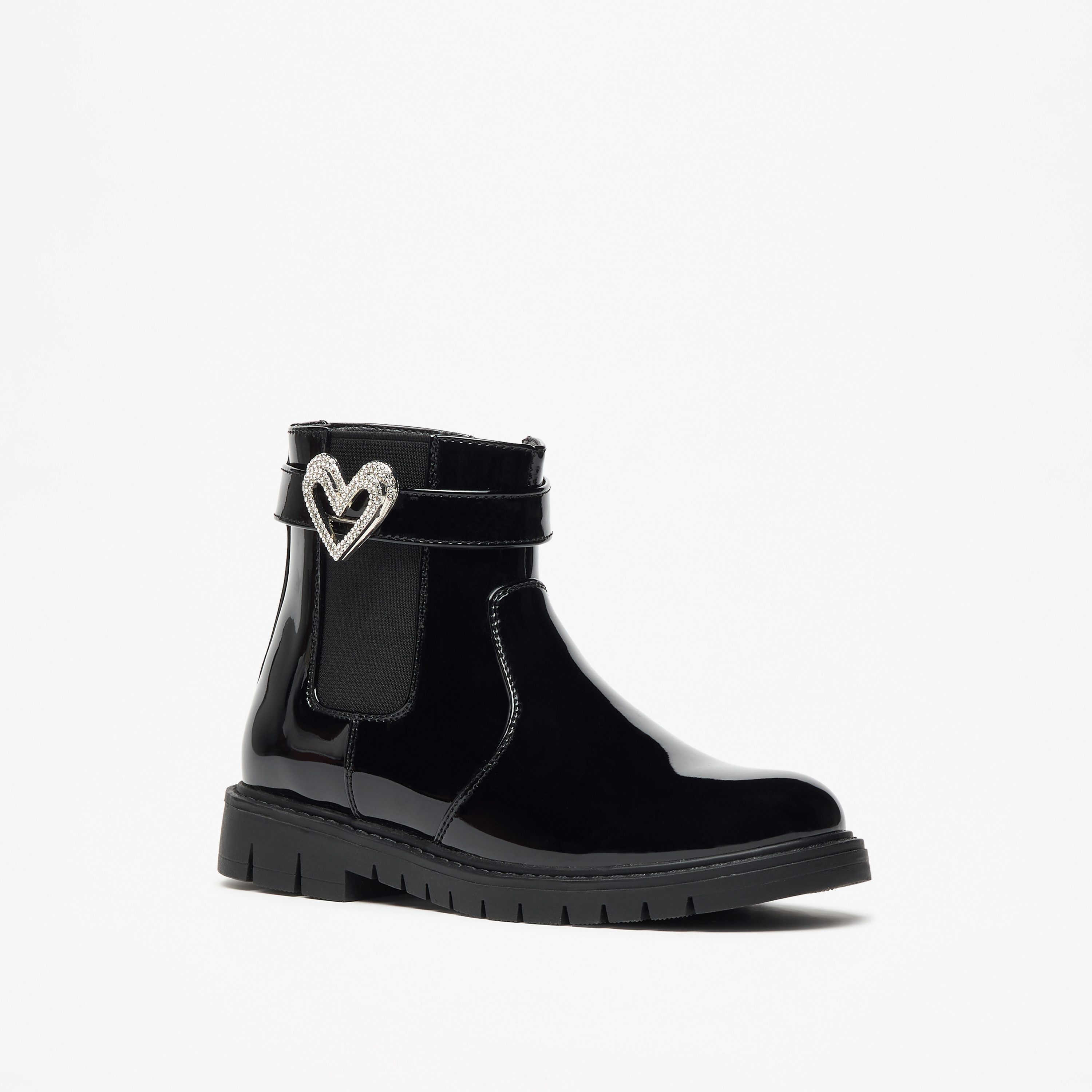 Flora Bella Heart Accent High Cut Boots with Zip Closure-girls-shoes-boots-image-1