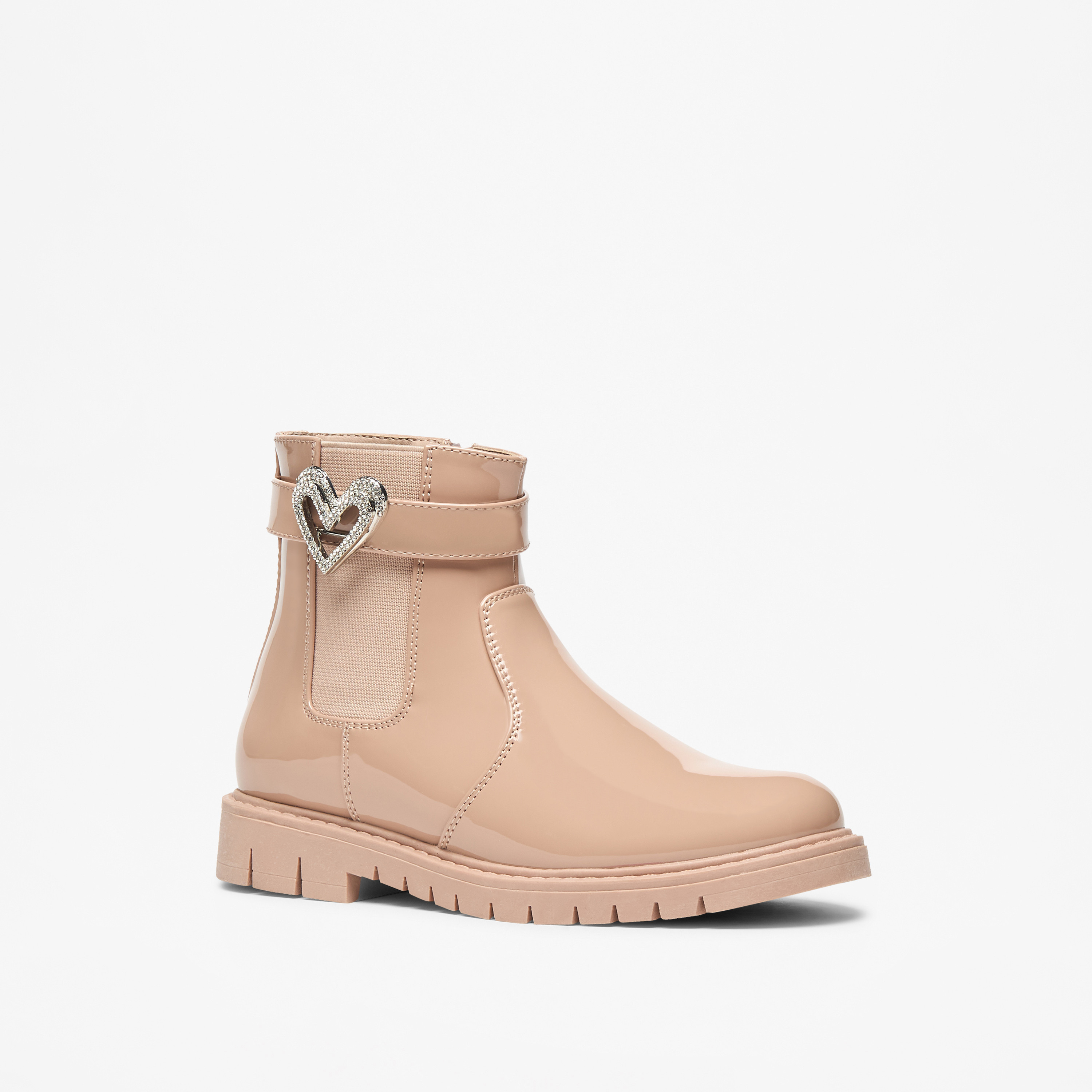 بوت بزينة قلب وقصة عالية وسحّاب إغلاق من فلورا بيلا-girls-shoes-boots-image-1