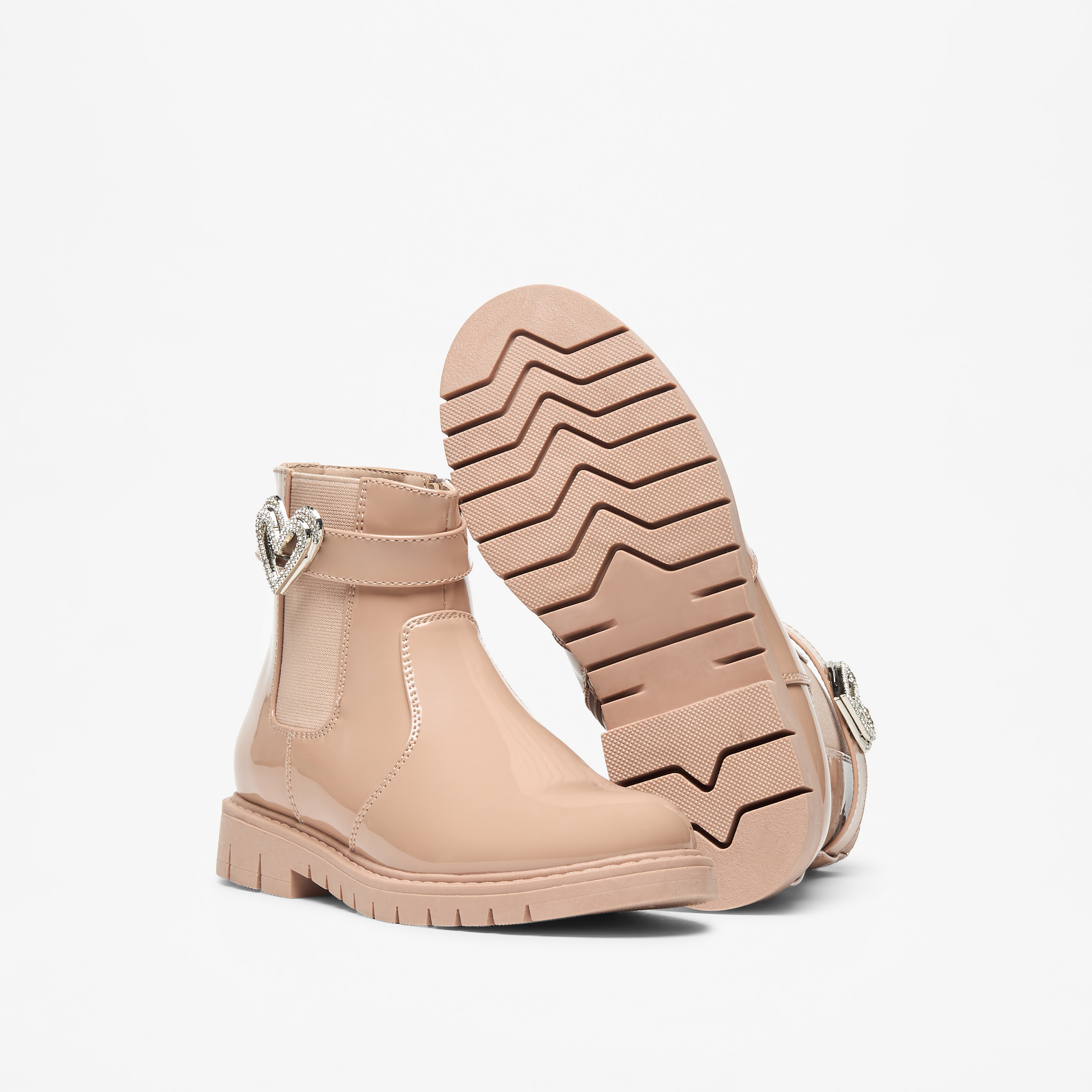 بوت بزينة قلب وقصة عالية وسحّاب إغلاق من فلورا بيلا-girls-shoes-boots-image-4
