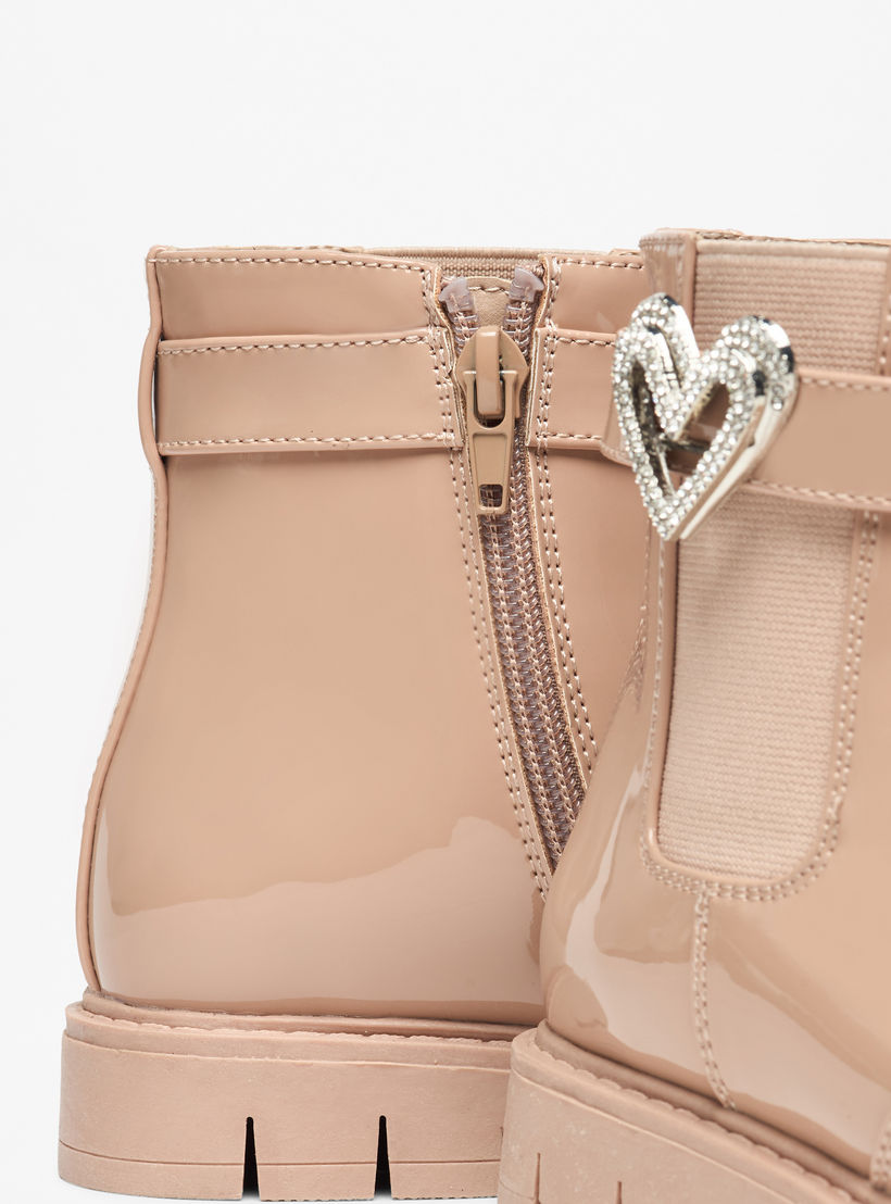 بوت بزينة قلب وقصة عالية وسحّاب إغلاق من فلورا بيلا-girls-shoes-boots-image-5