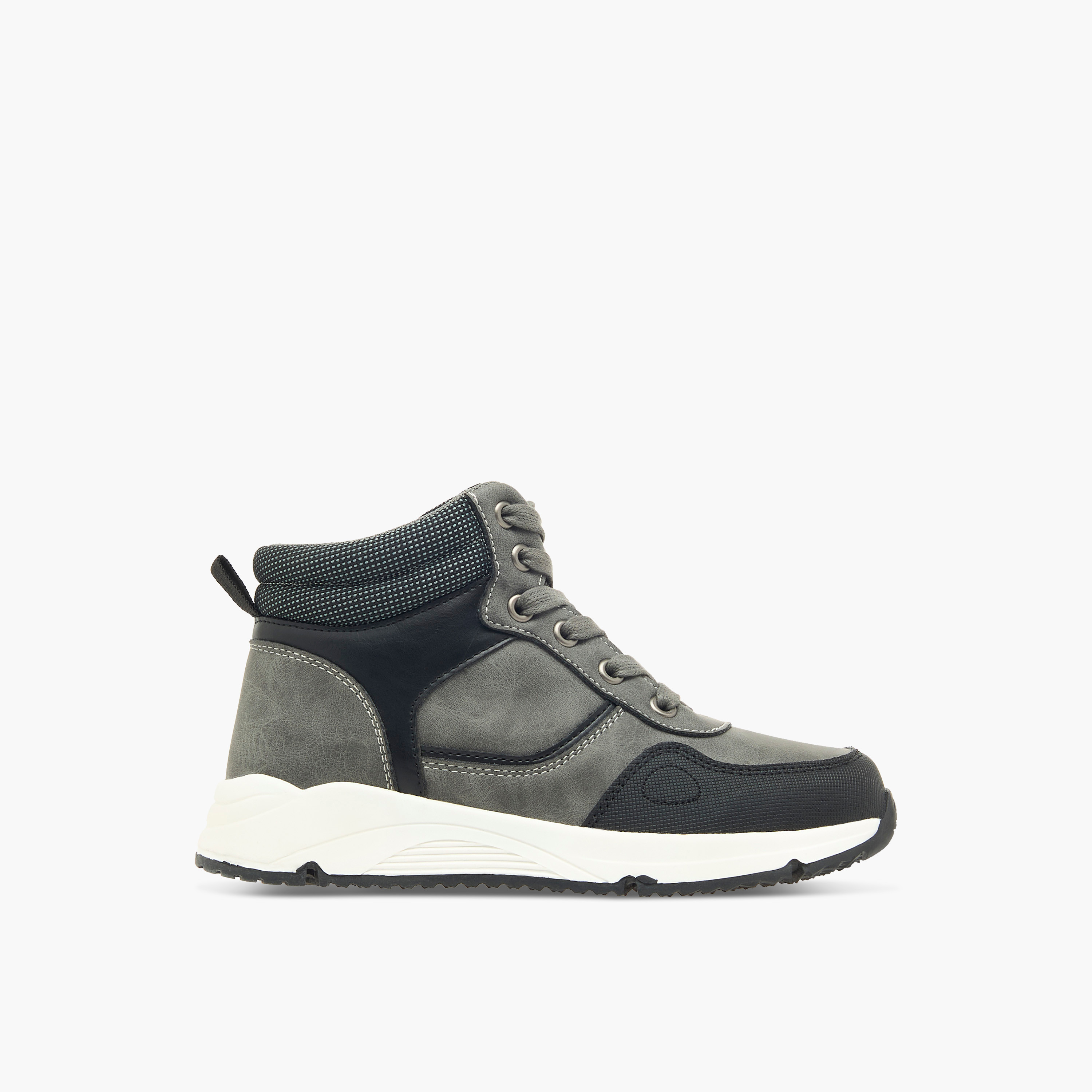 LBL by Shoexpress Panelled High Cut Boots with Zip Closure-boys-shoes-boots-image-8