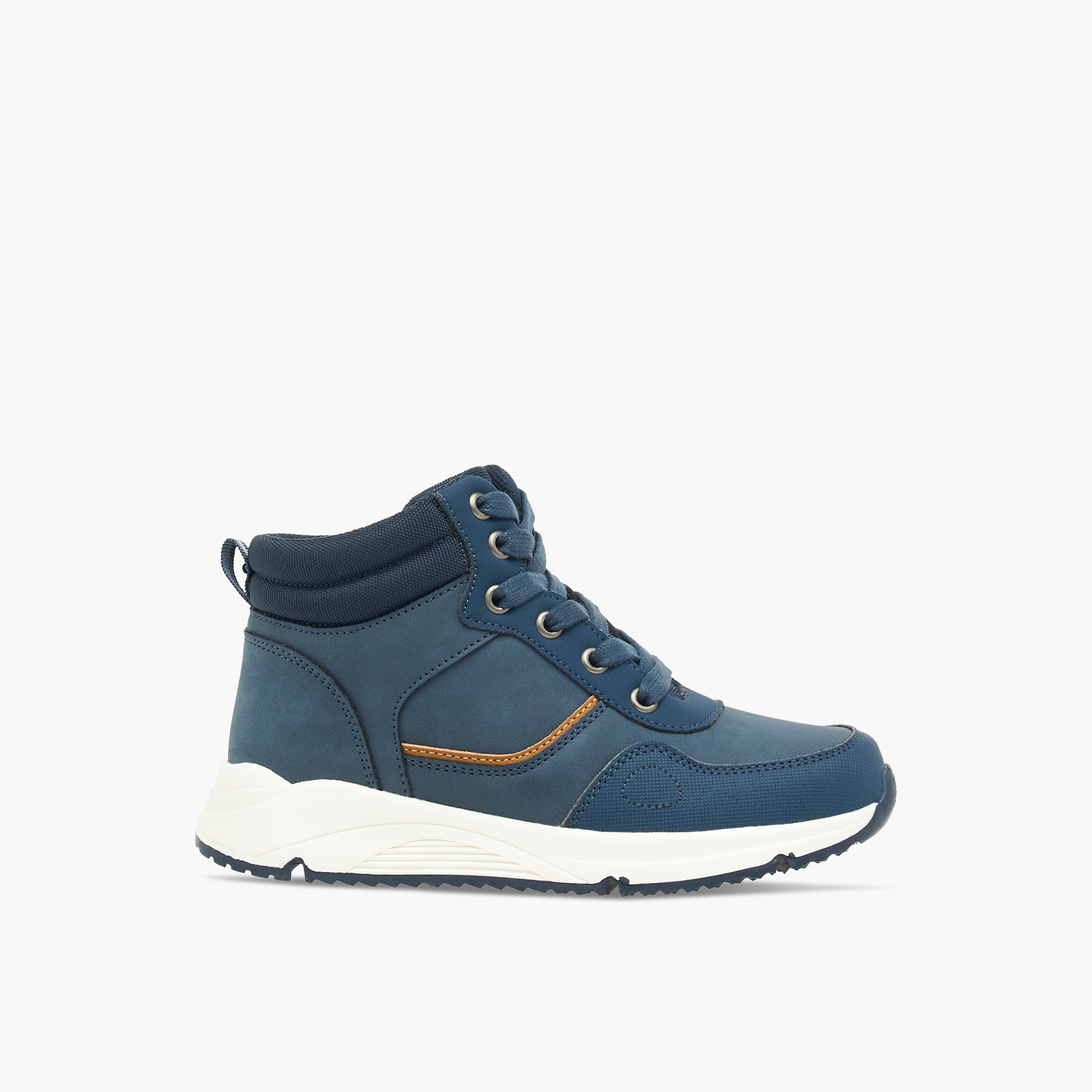 LBL by Shoexpress Panelled High Cut Boots with Zip Closure-boys-shoes-boots-image-3