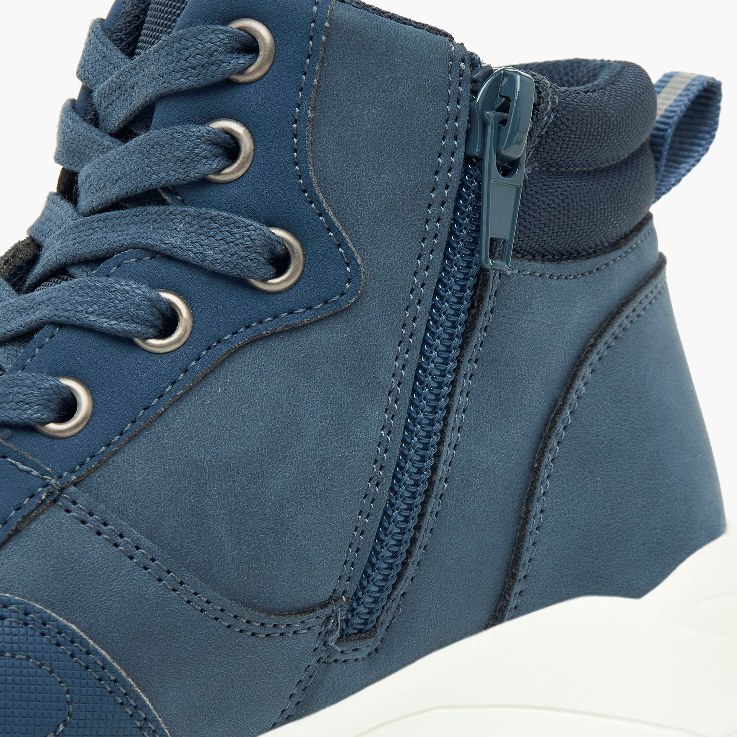 LBL by Shoexpress Panelled High Cut Boots with Zip Closure-boys-shoes-boots-image-4