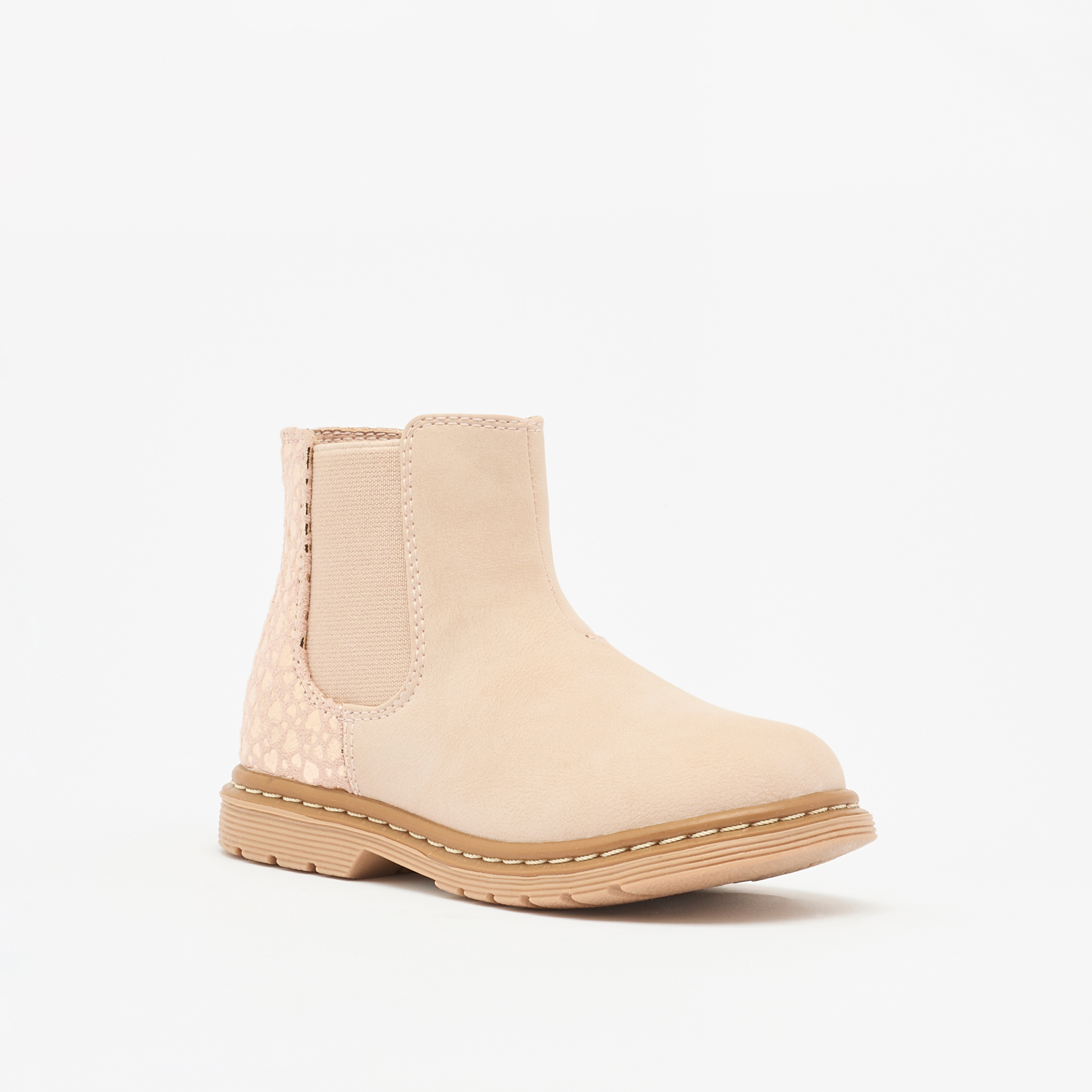 Flora Bella Textured Ankle Boots with Zip Closure-girls-shoes-boots-image-1