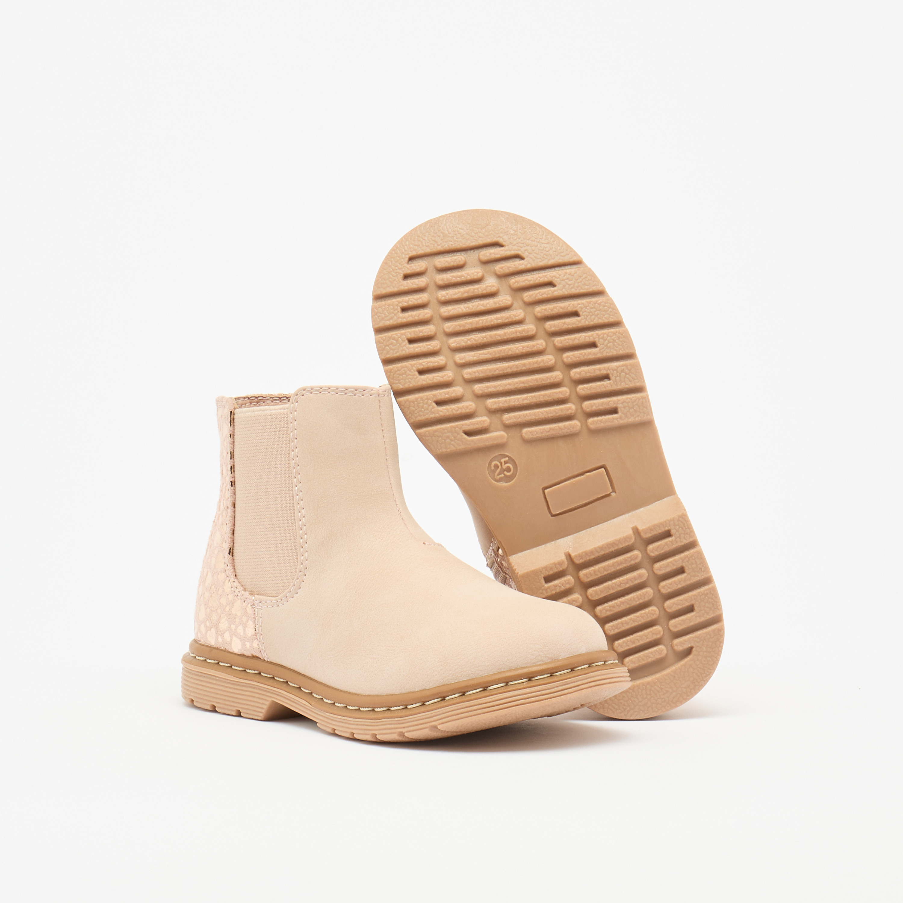 Flora Bella Textured Ankle Boots with Zip Closure-girls-shoes-boots-image-4