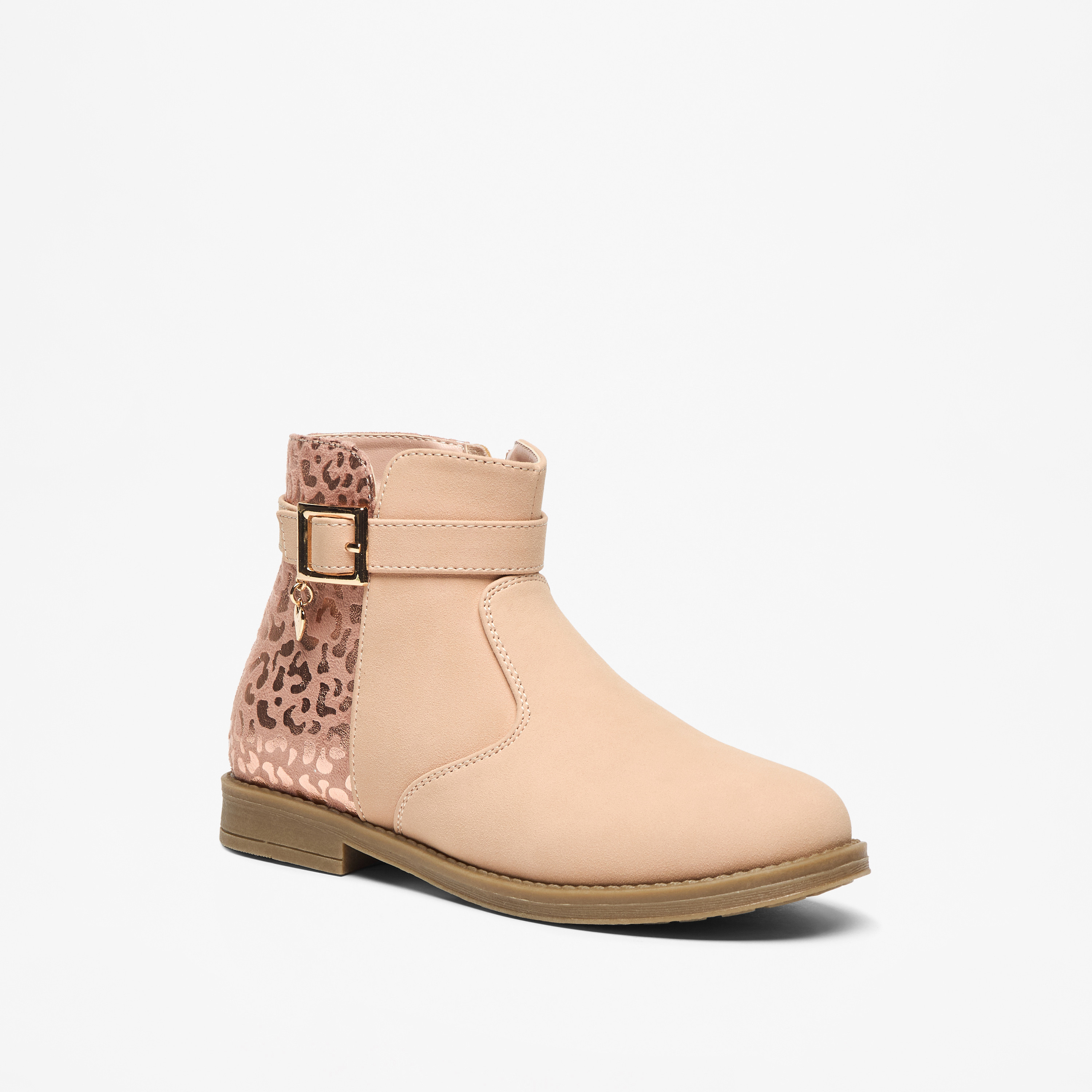 Flora Bella Panelled High Cut Boots with Zip Closure-girls-shoes-boots-image-1