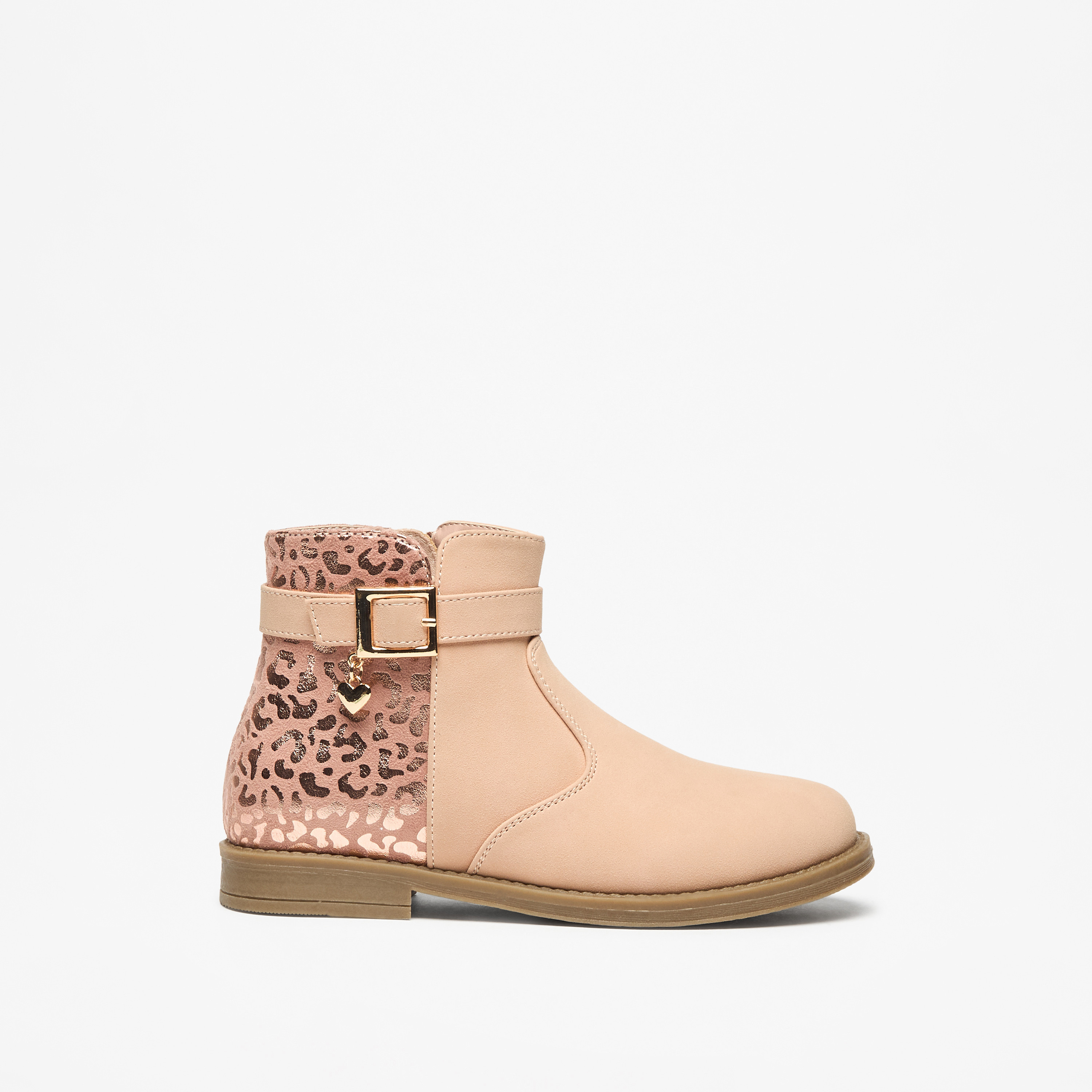 Flora Bella Panelled High Cut Boots with Zip Closure-girls-shoes-boots-image-3