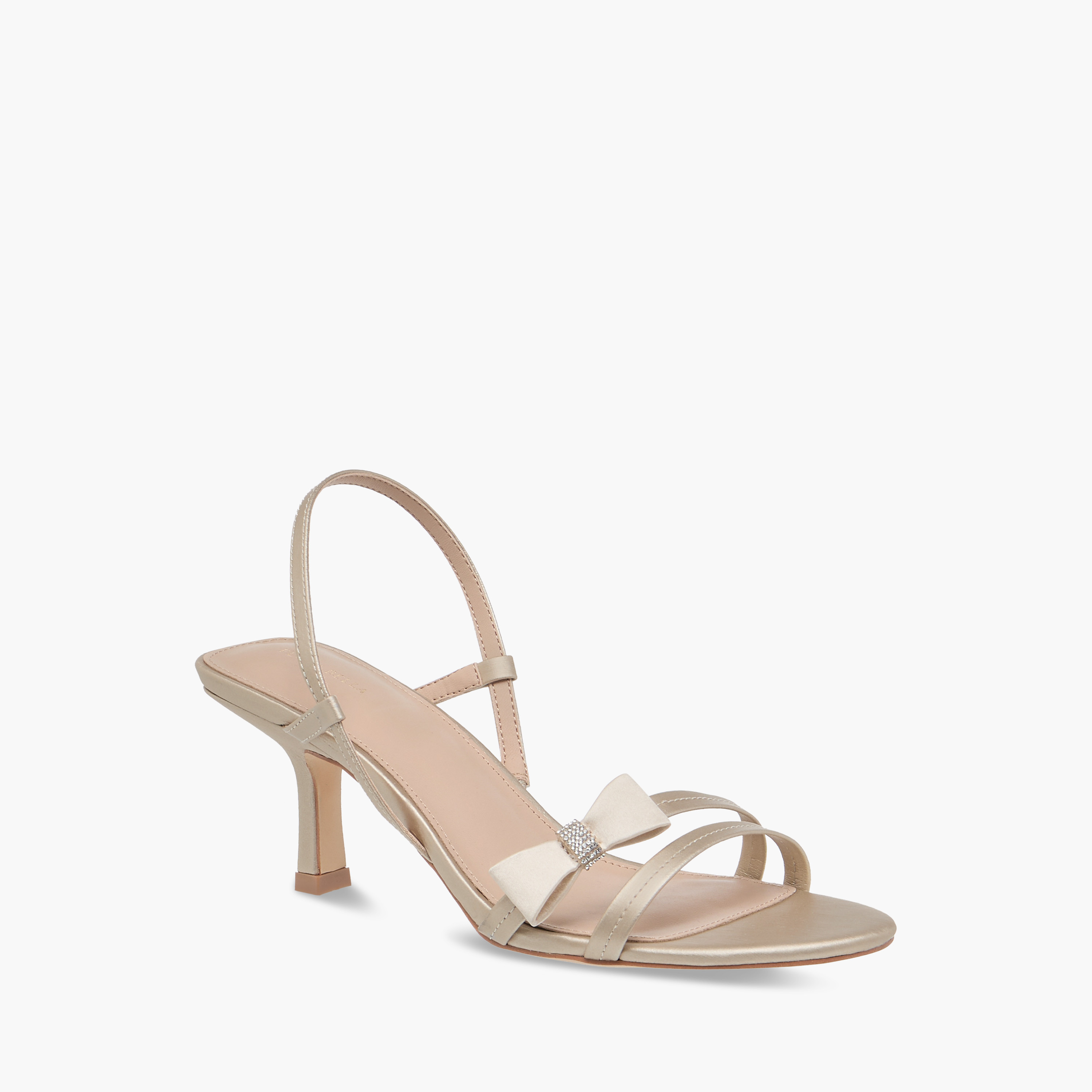 صندل بكعب واسع وحزام خلفي وزخرفة فيونكة من فلورا بيلا-women-shoes-sandals-heeled-image-2