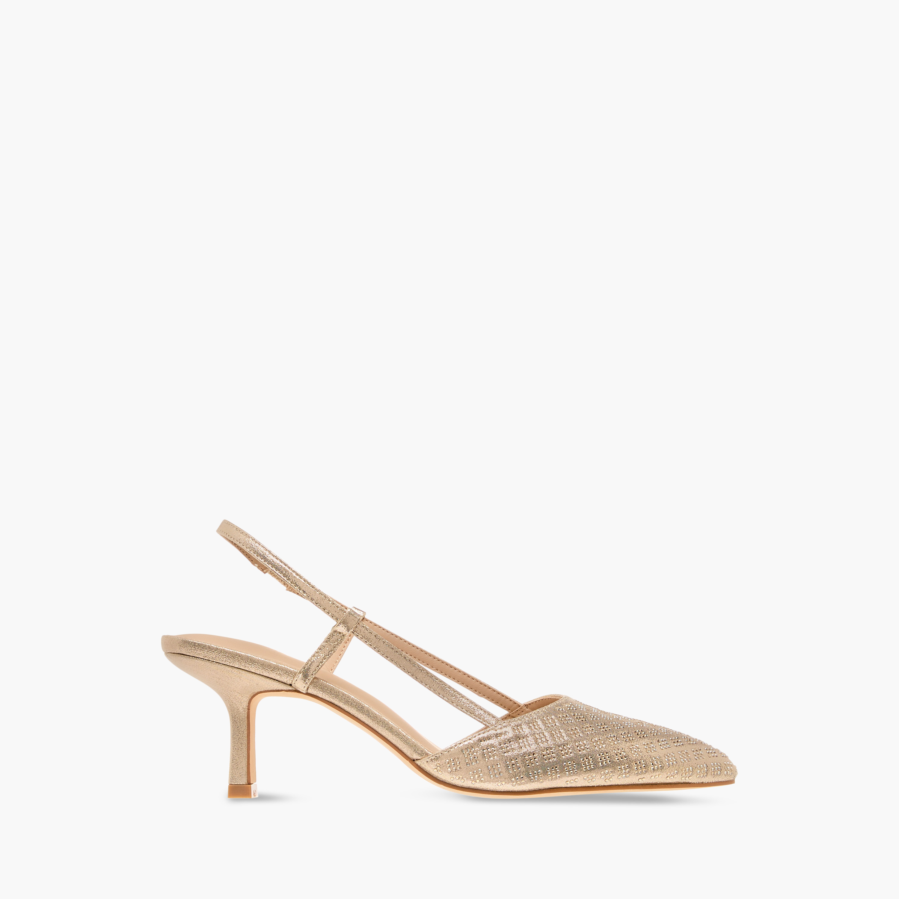 صندل بارز الملمس بحزام خلفي وكعب صغير من فلورا بيلا-women-shoes-heels-image-3