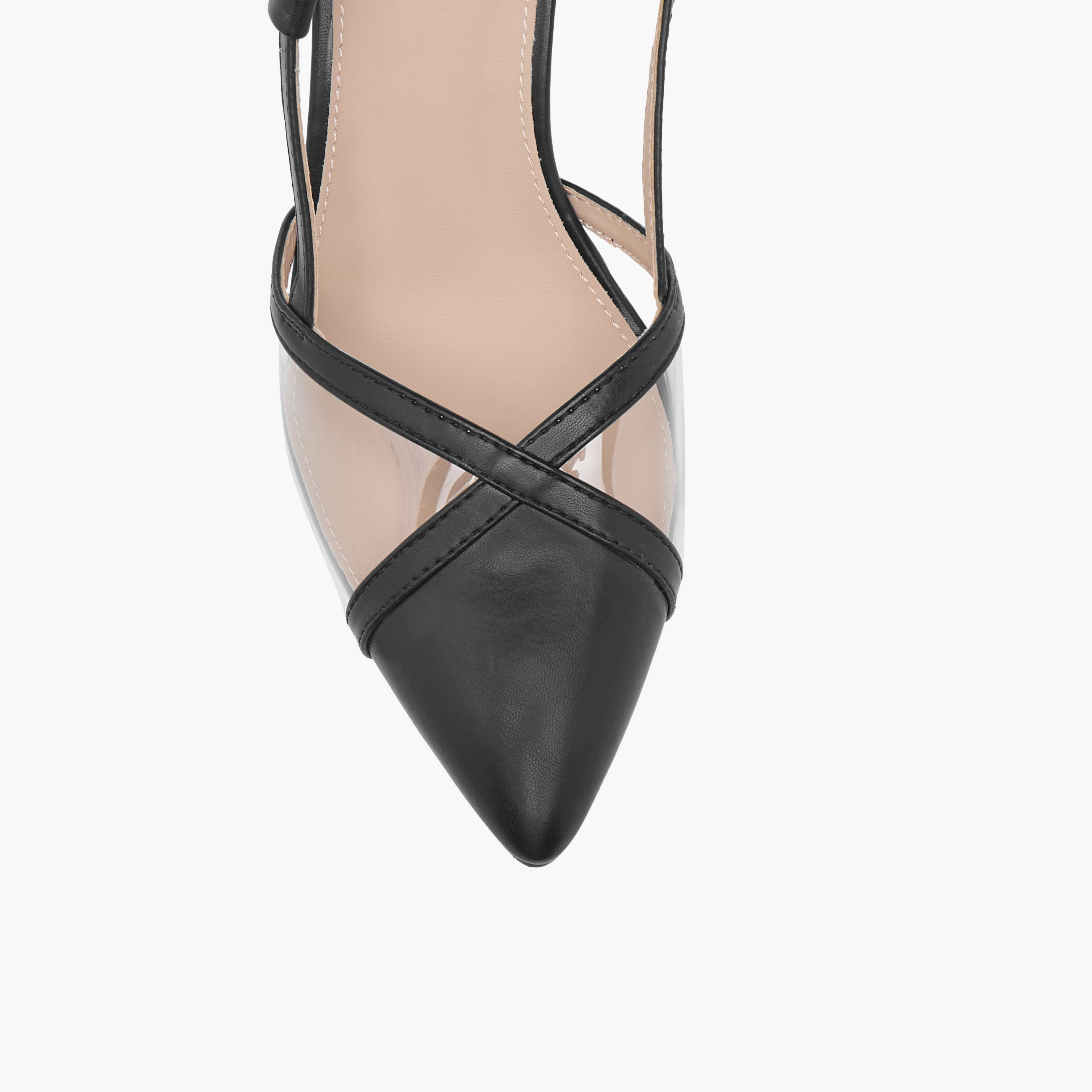 حذاء بكعب واسع ومقدمة مدببة وحزام خلفي وإبزيم إغلاق من فلورا بيلا-women-shoes-heels-image-4