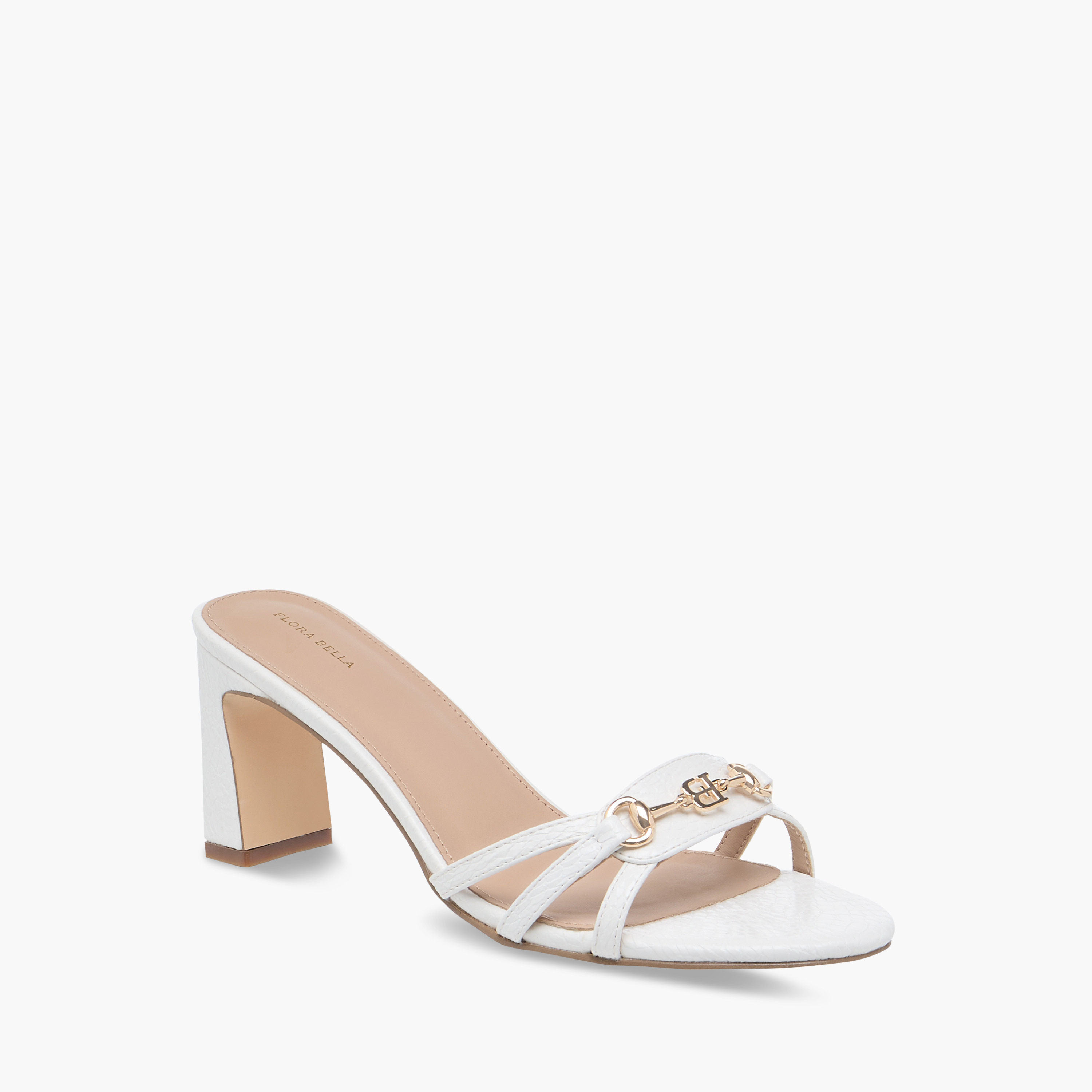 Flora Bella Logo Charm Accent Slip-On Sandals with Block Heels-women-shoes-sandals-heeled-image-2