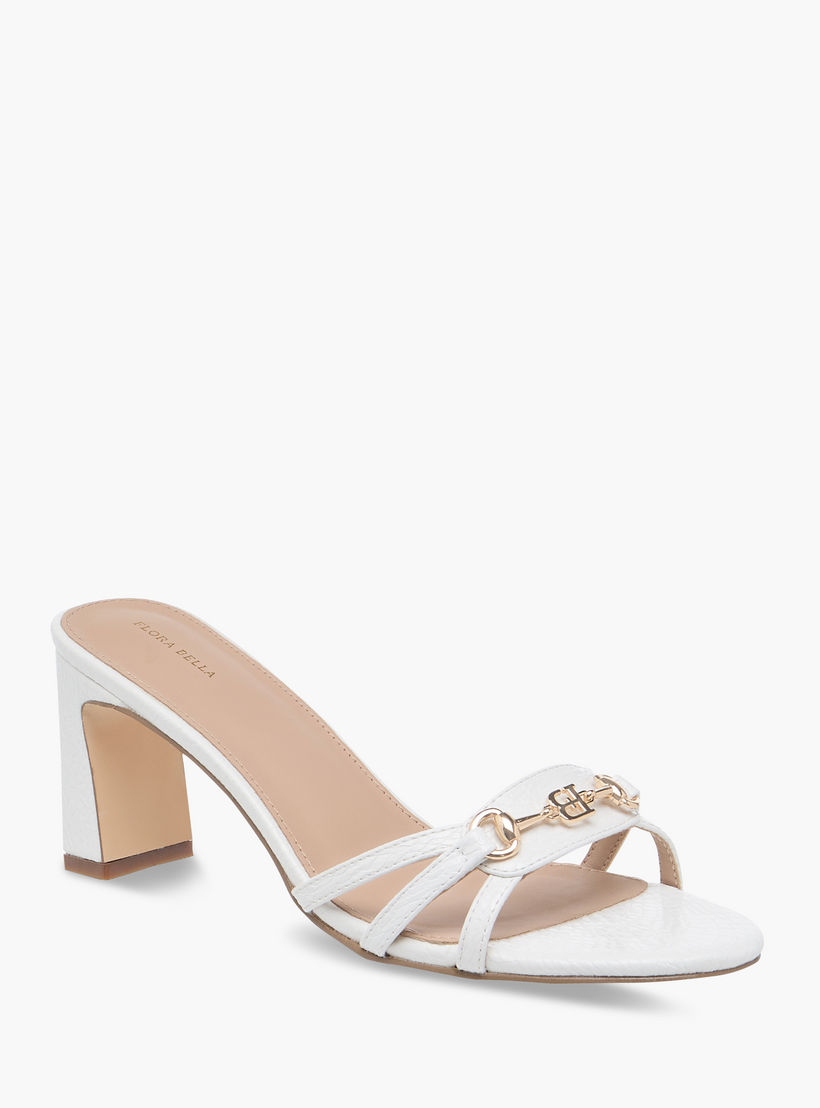Flora Bella Logo Charm Accent Slip-On Sandals with Block Heels-women-shoes-sandals-heeled-image-2