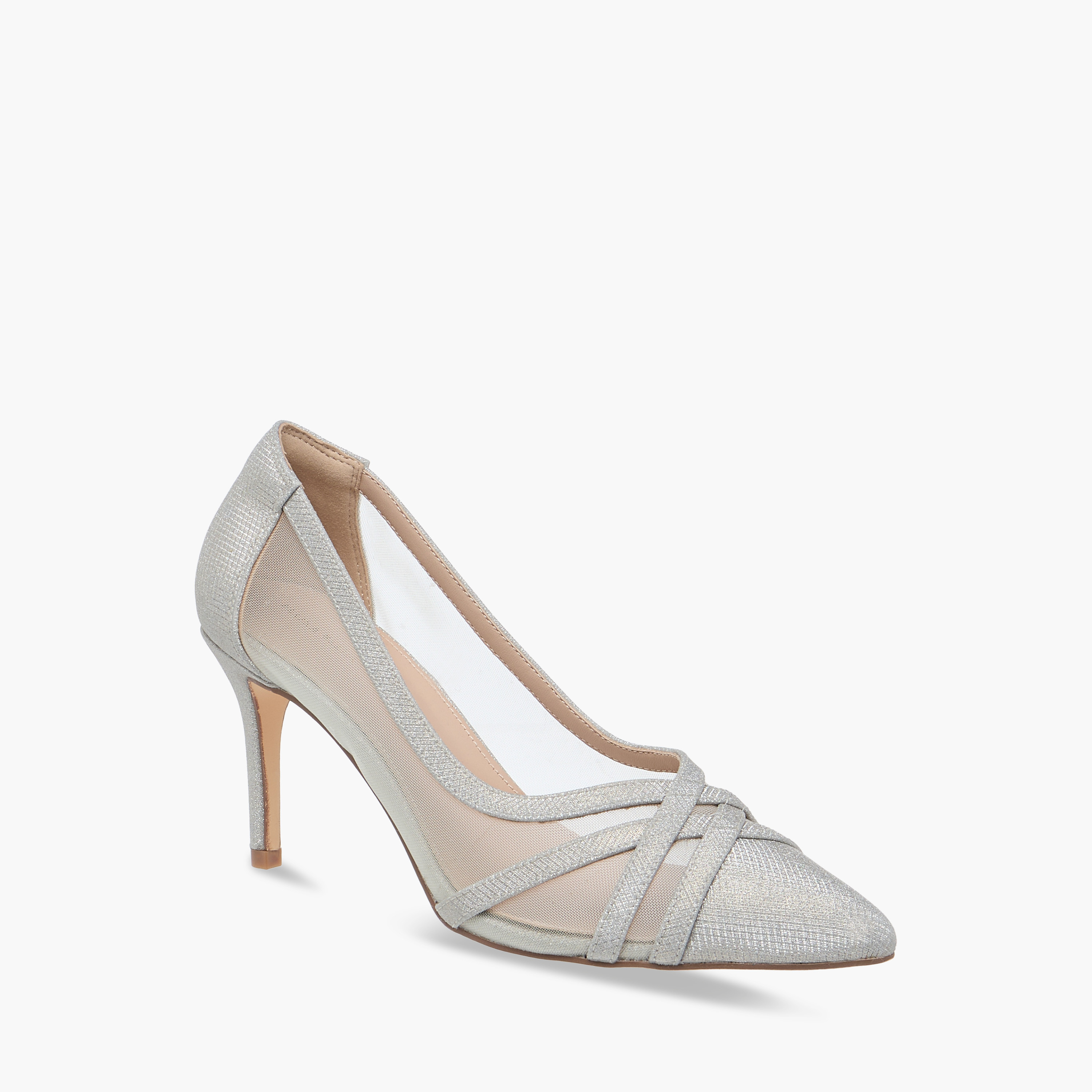 حذاء كلاسيكي سهل الارتداء بارز الملمس بكعب ستيليتو من فلورا بيلا-women-shoes-heels-image-2