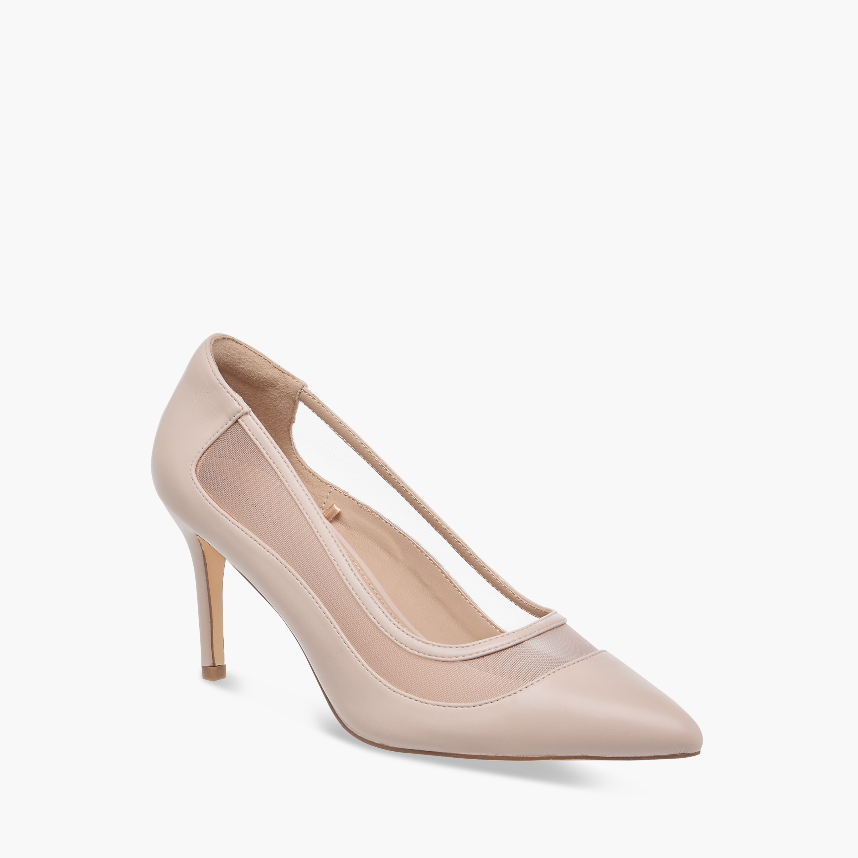 حذاء كلاسيكي بارز الملمس سهل الارتداء بكعب ستيليتو من فلورا بيلا-women-shoes-heels-image-2