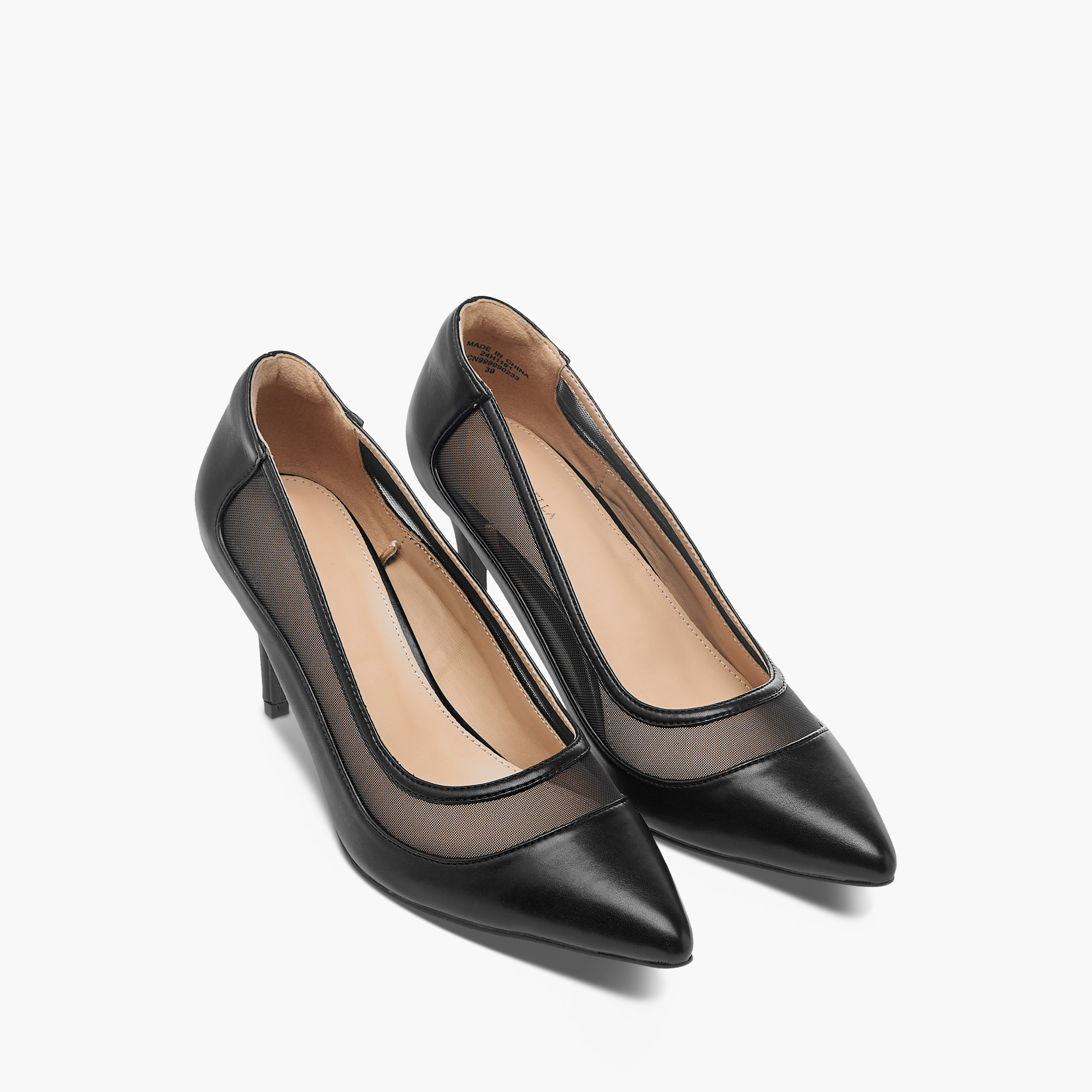 Flora Bella Textured Slip-On Pumps with Stiletto Heels-women-shoes-heels-image-1