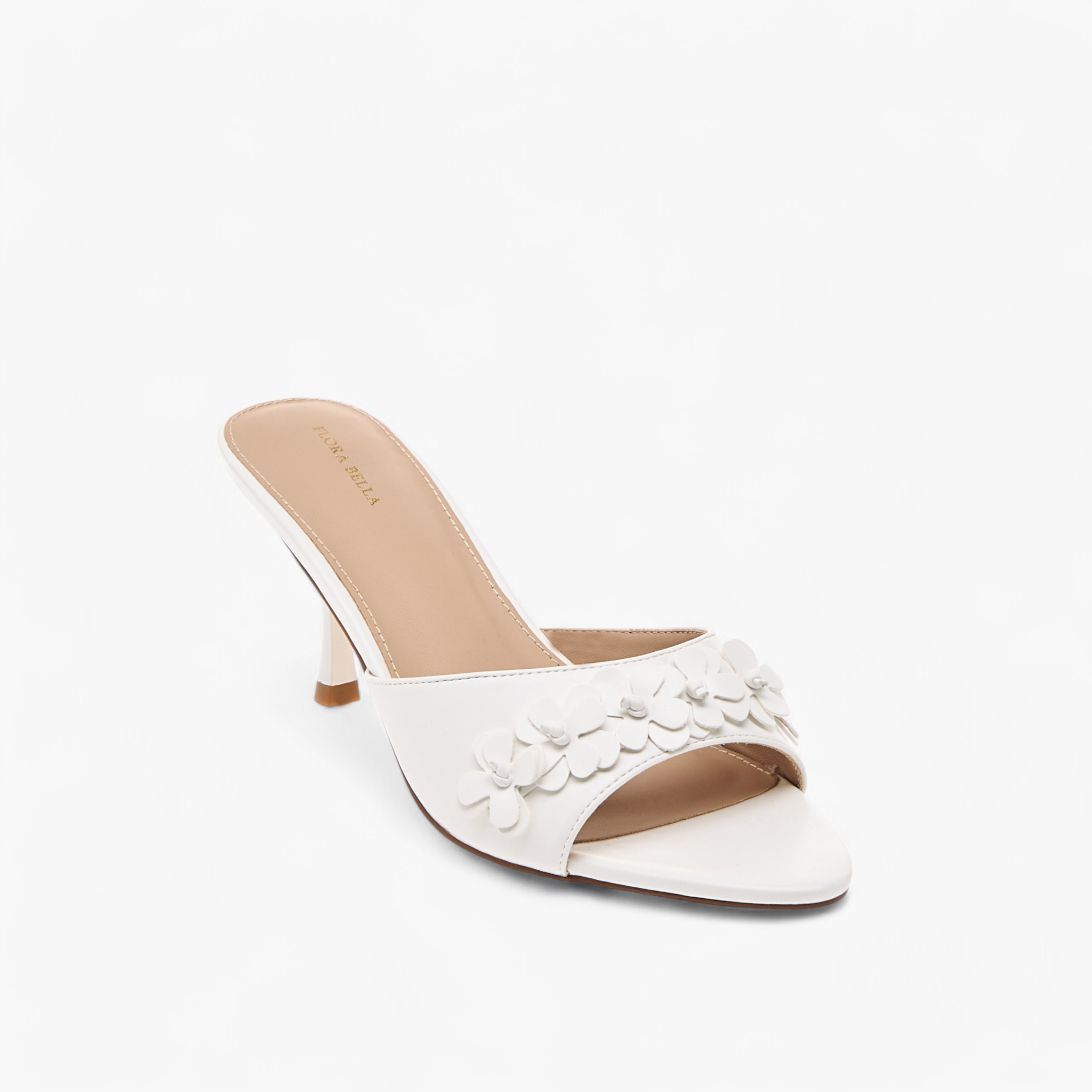 Flora Bella Floral Applique Slip-On Sandals with Flared Heels-women-shoes-sandals-heeled-image-2