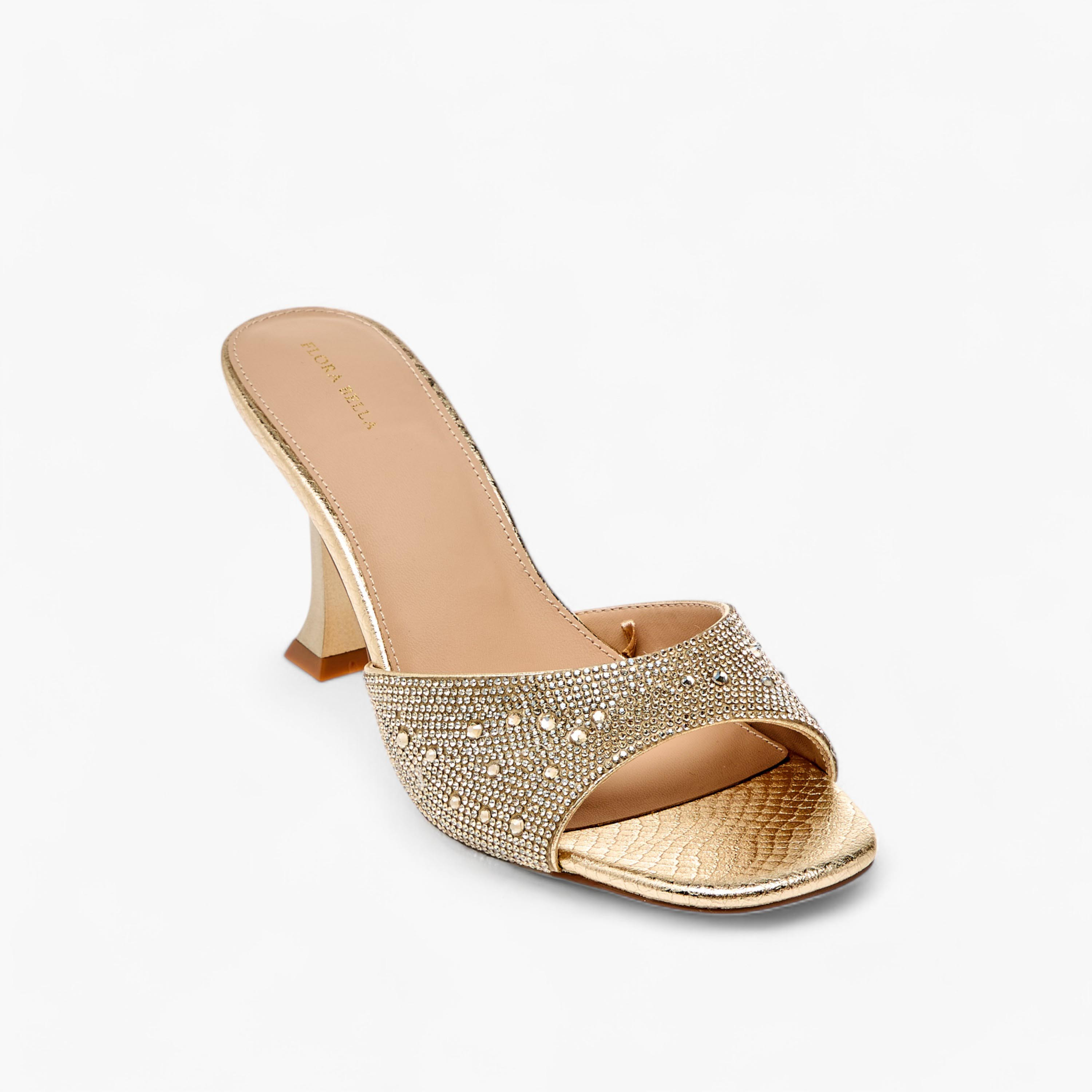 Flora Bella Embellished Slip-On Sandals with Flared Heels-women-shoes-sandals-heeled-image-2