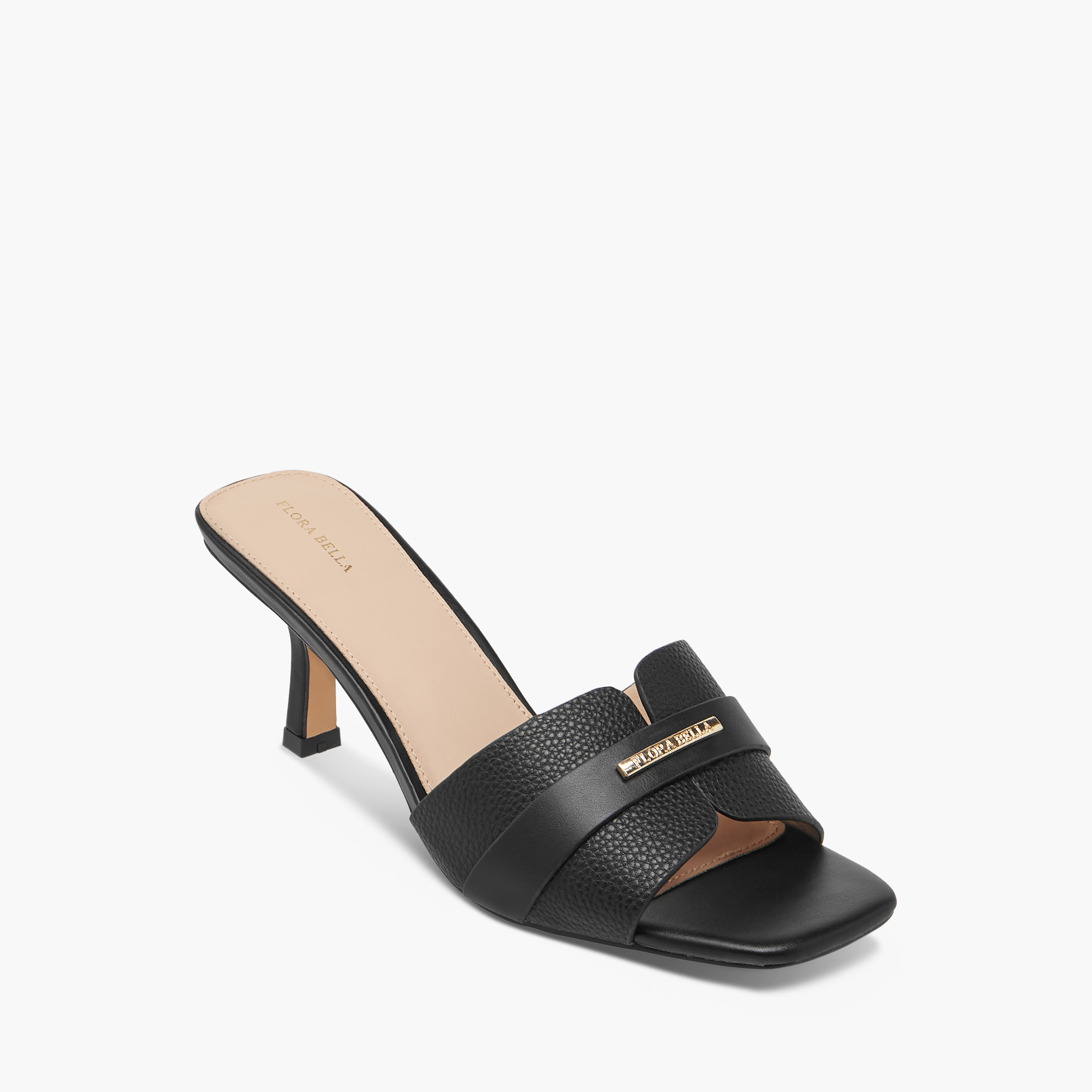Flora Bella Textured Slip-On Sandals with Flared Heels-women-shoes-sandals-heeled-image-2