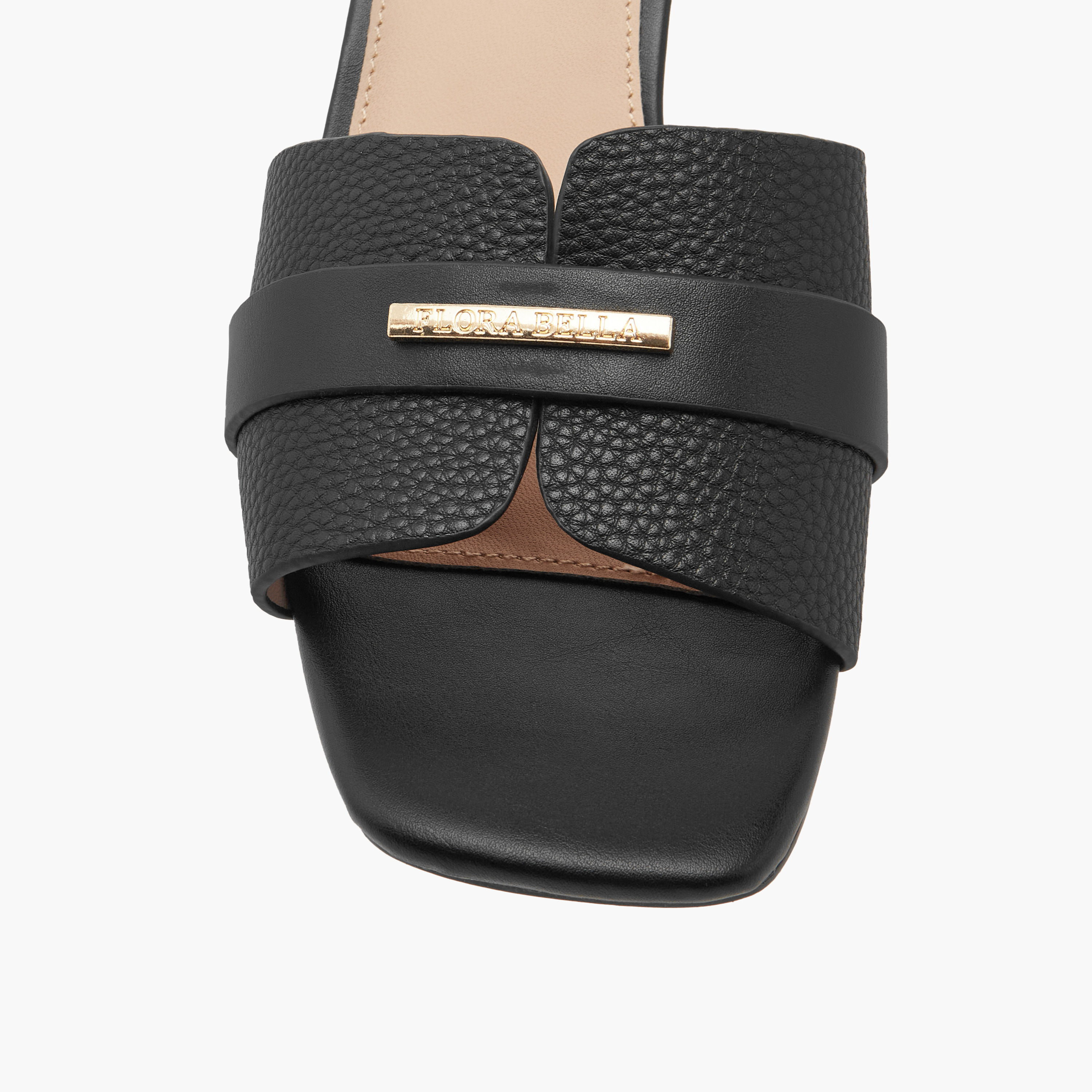 Flora Bella Textured Slip-On Sandals with Flared Heels-women-shoes-sandals-heeled-image-5